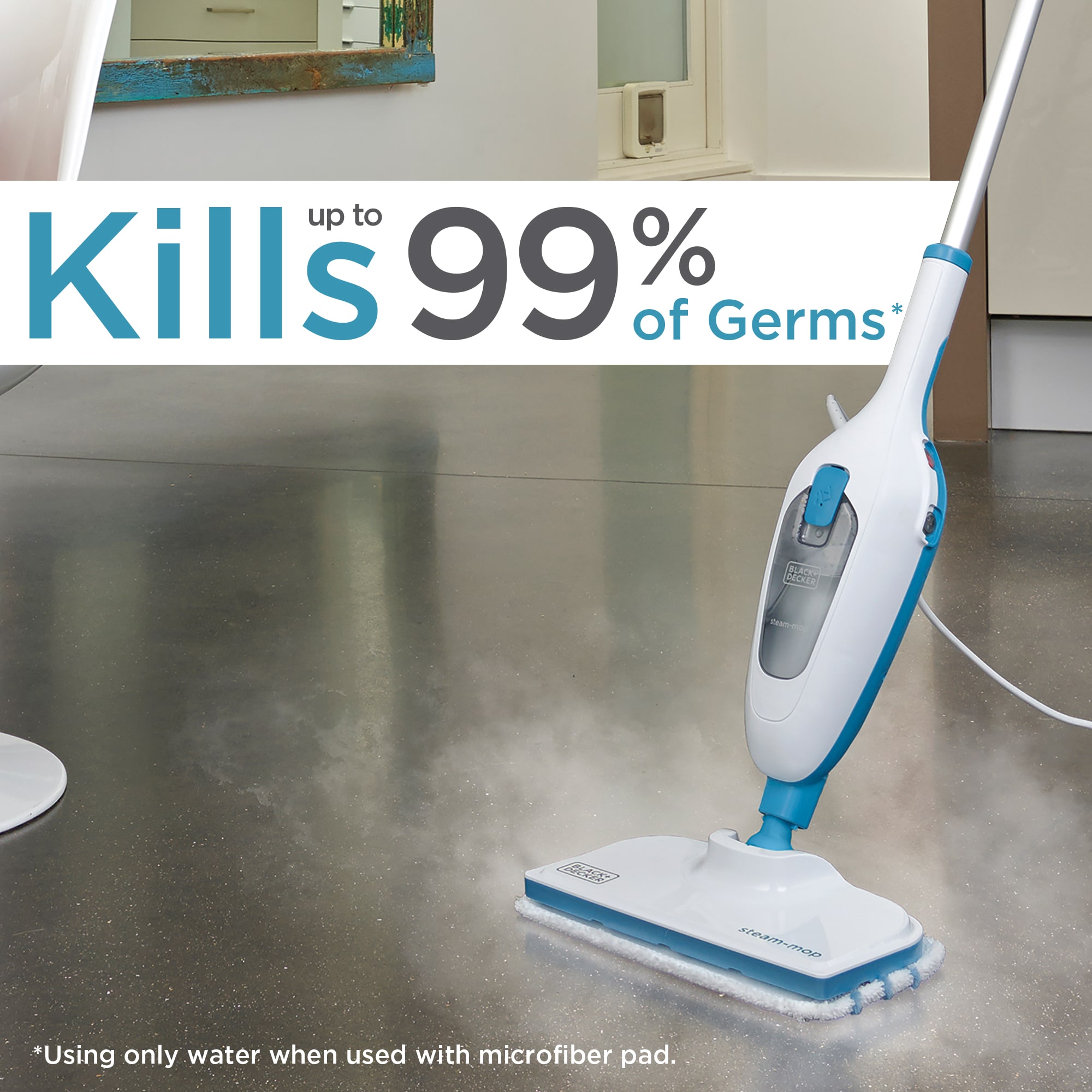 BLACK+DECKER Classic 1-Speed Steam Mop in the Steam Cleaners & Mops  department at