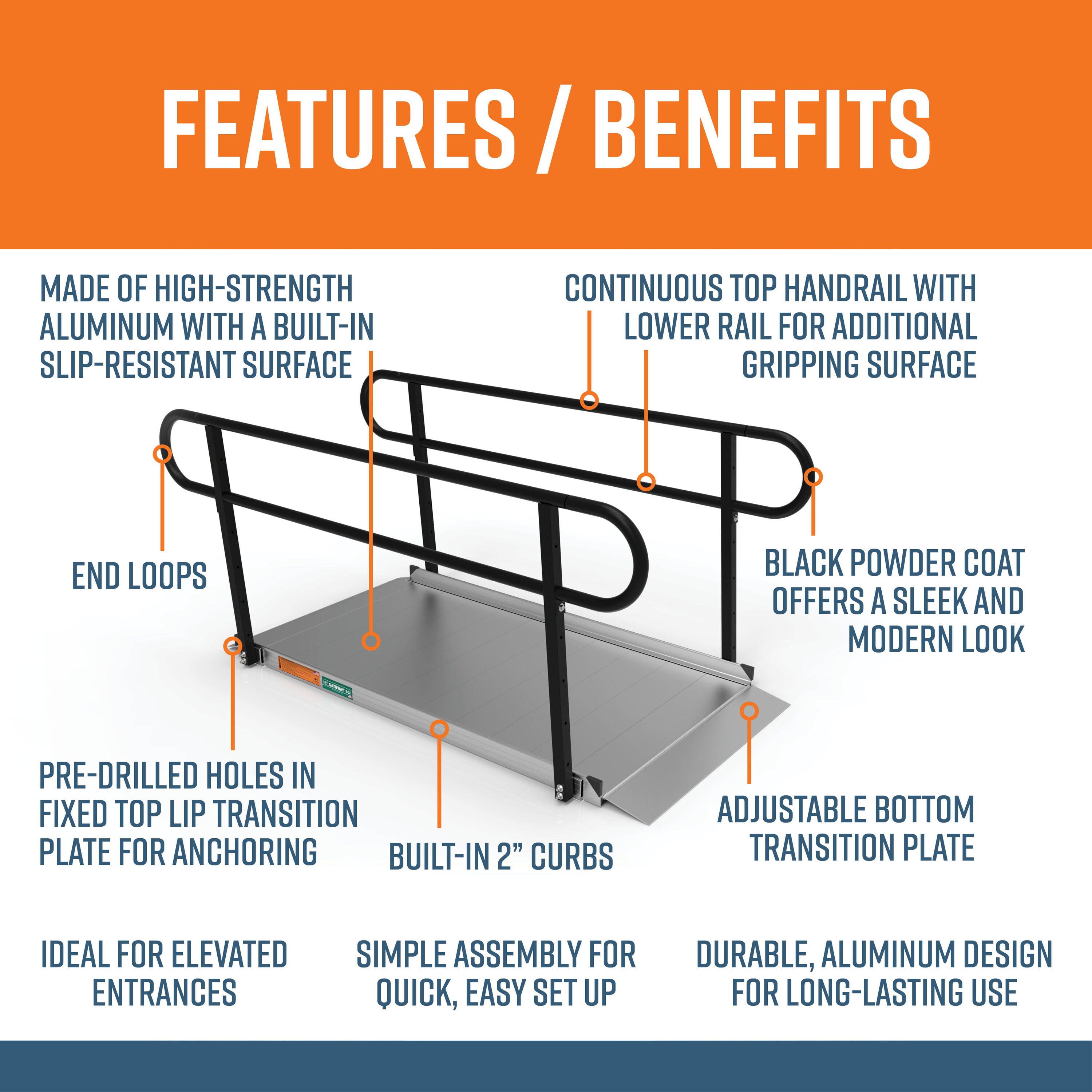 EZ-ACCESS G3G 06TLBLK Access-Ramps - View #2