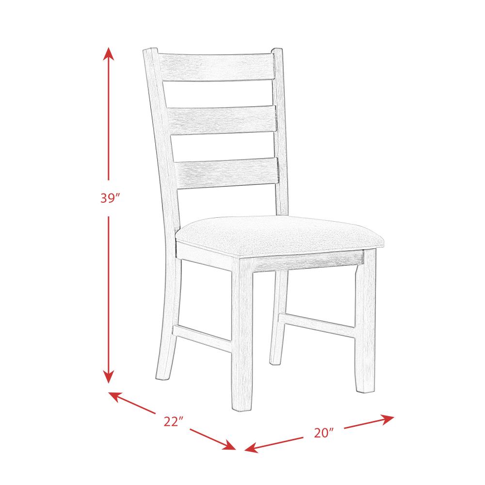 Tuttle Brown and White Drop Leaf Dining Set with Ladder Back Chairs