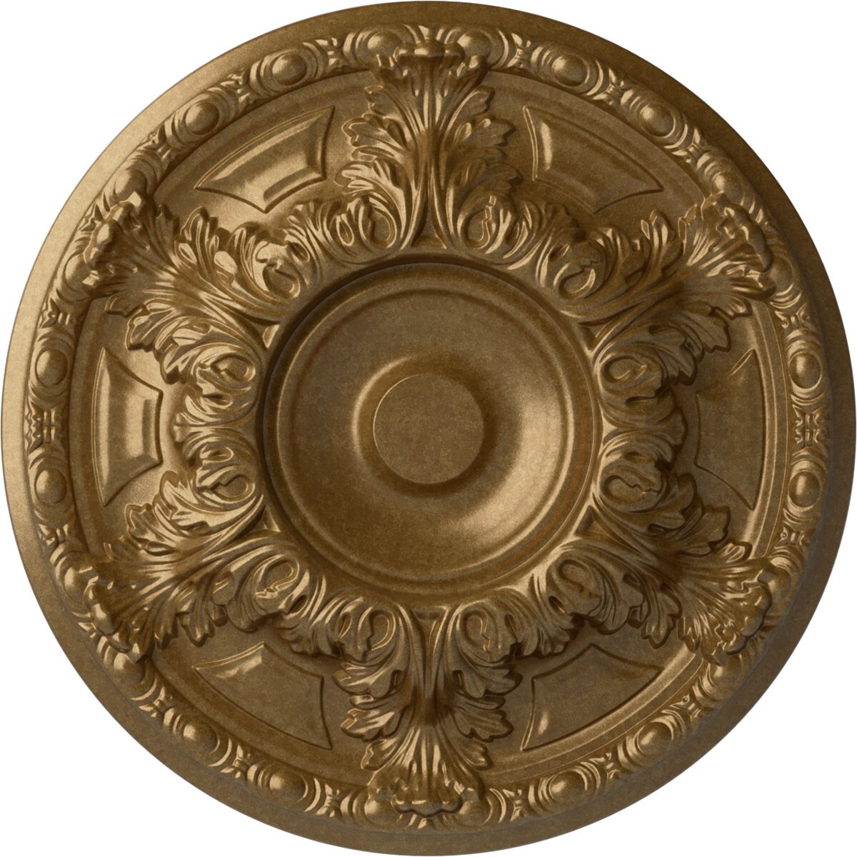Ekena Millwork CM19GAPAS Granada 19-in W x 19-in L Painted Pale Gold Polyurethane Whole Ceiling Medallion