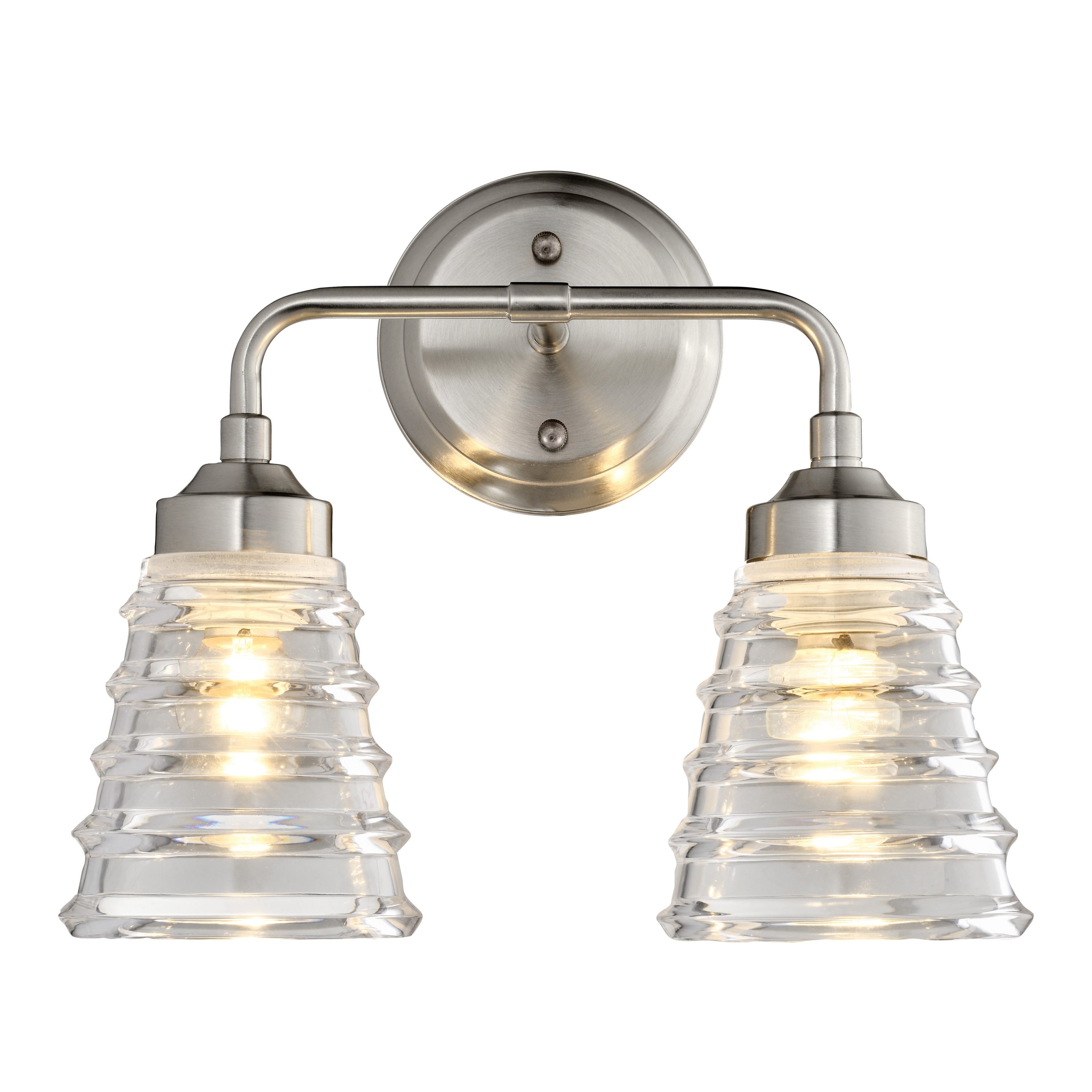 Varaluz 313B02BN Amherst 13-in 2 -Light Brushed Nickel Farmhouse Vanity light