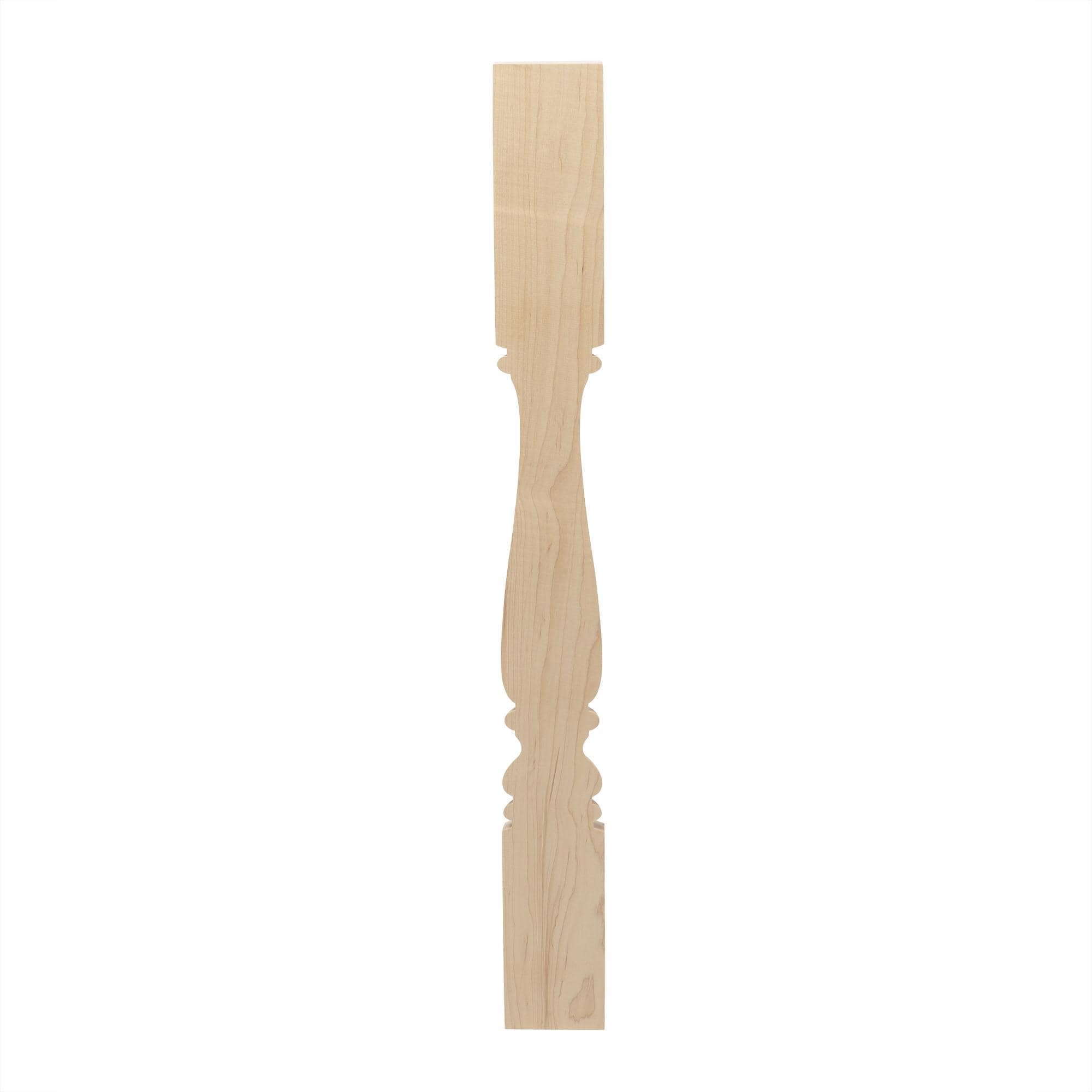 35.25" Natural Hard Maple Half Round Kitchen Island Leg