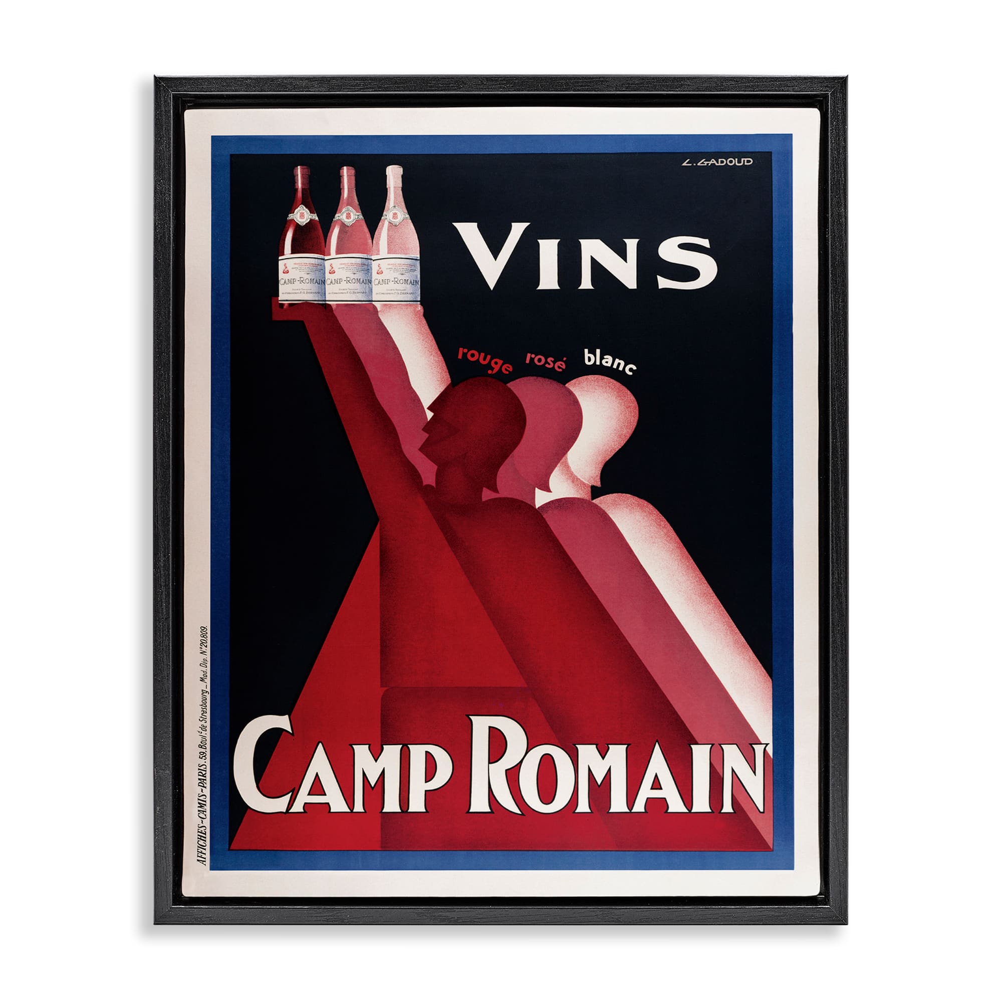 Stupell Industries BT-375-FFB-16X20 Antique Wine Bottle Trio Black Framed Floater Canvas Wall Art By Marcus Jules 17 x 21