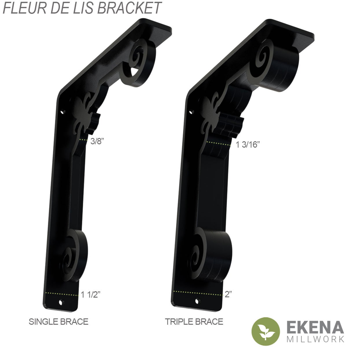 Ekena Millwork BKTM01X05X08SFL Mending-Plates-Brackets-Braces - View #8