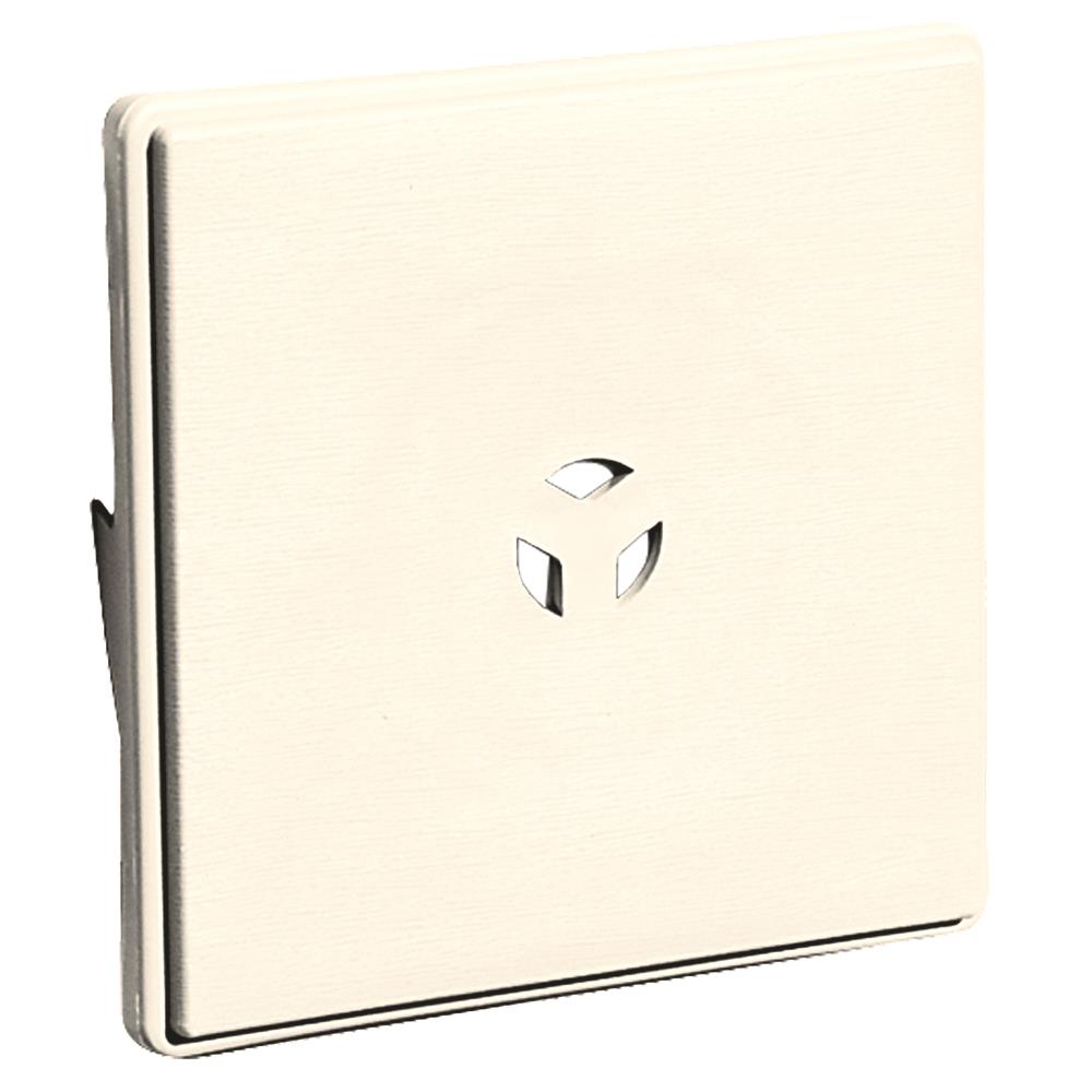 Builders Edge 130110008021 6.625-in x 6.625-in Sandstone Beige Vinyl Universal Mounting Block