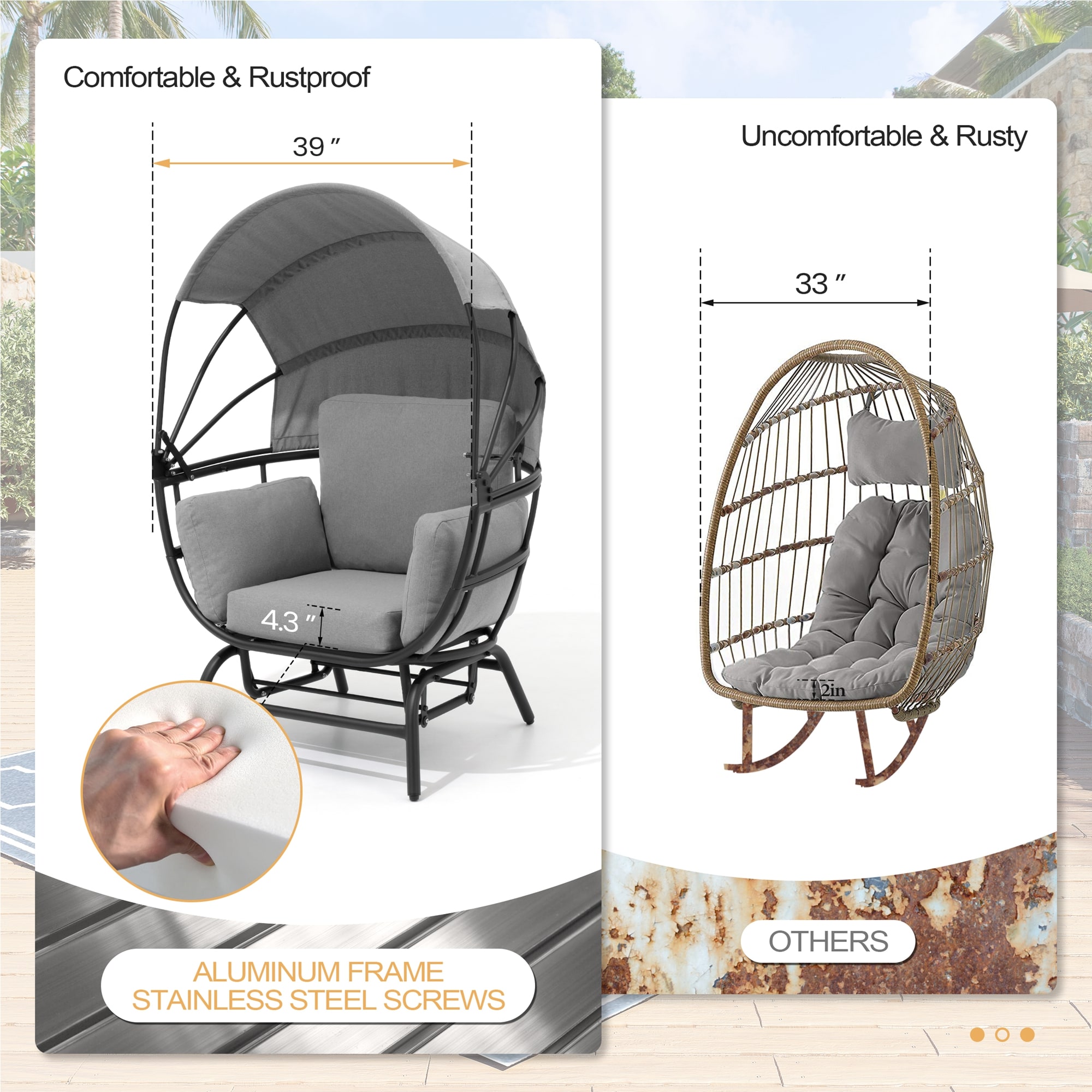 Crestlive Products CL-DC205BGG Patio-Chairs - View #8