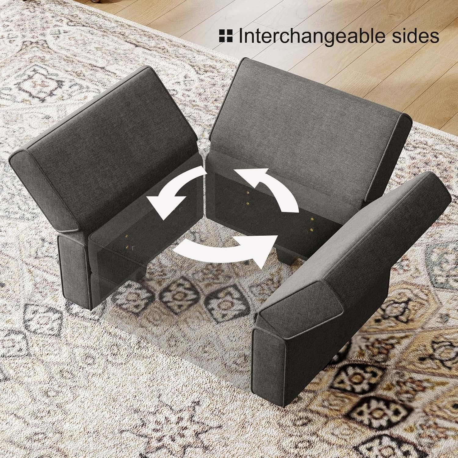 Belffin BF196-2-A7B2C-GRAY futons - View #5