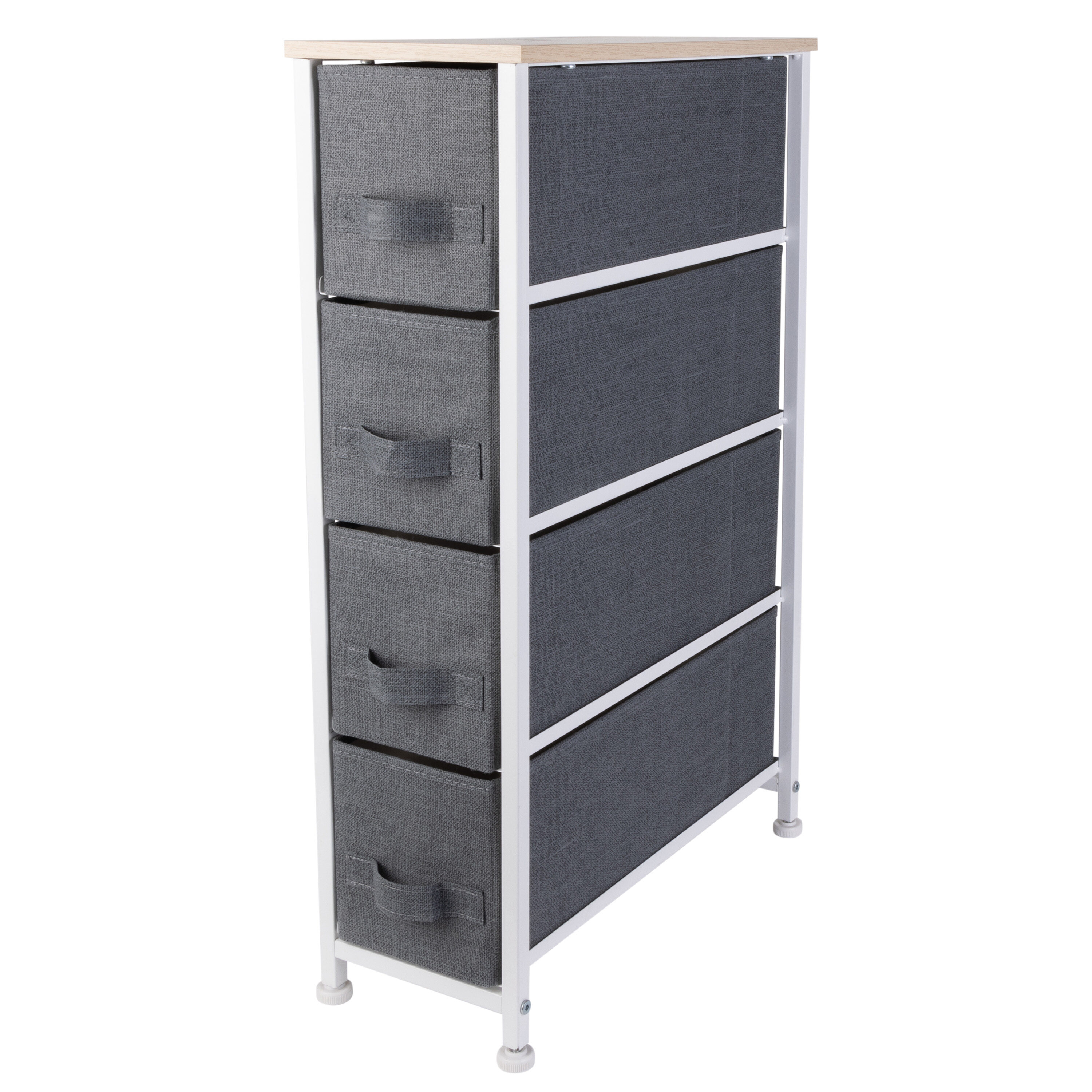 Home Basics Grey Storage Drawer Tower 9.25-in H x 6.8-in W x 5.25-in D