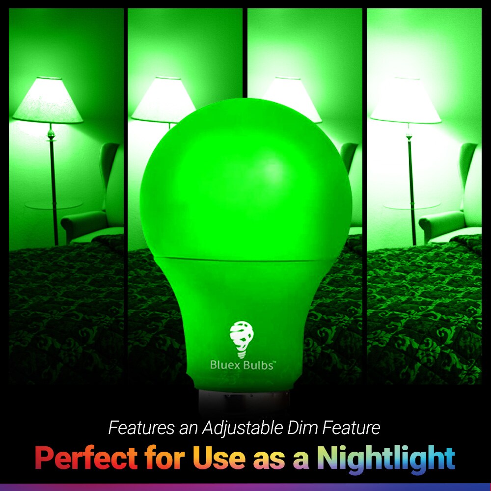 Bluex Bulbs COLOR-GREEN-A19-9W Dec-Led-Light-Bulbs - View #5