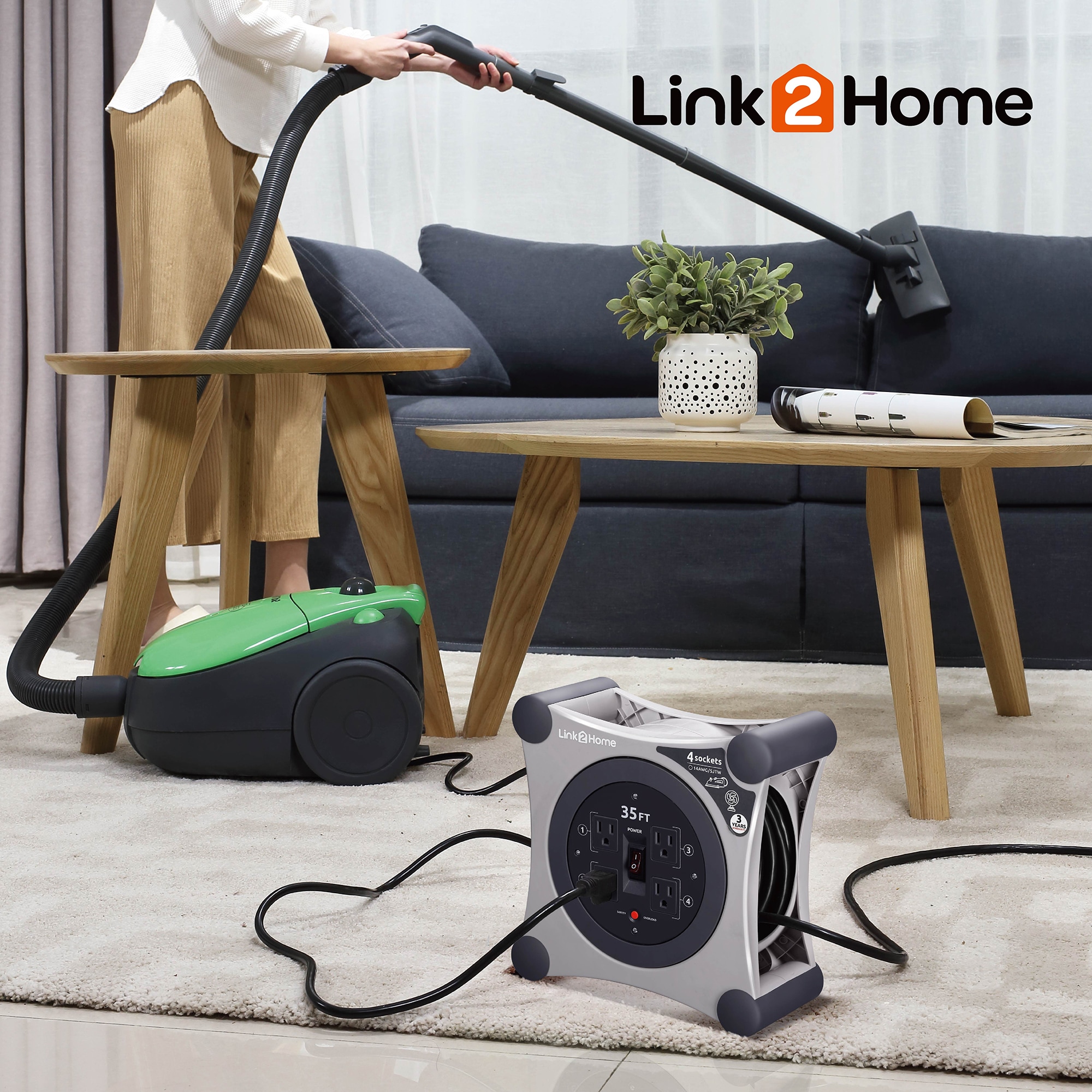 LINK2HOME EM-EL-350G Cord-Reels-Management-Storage - View #10