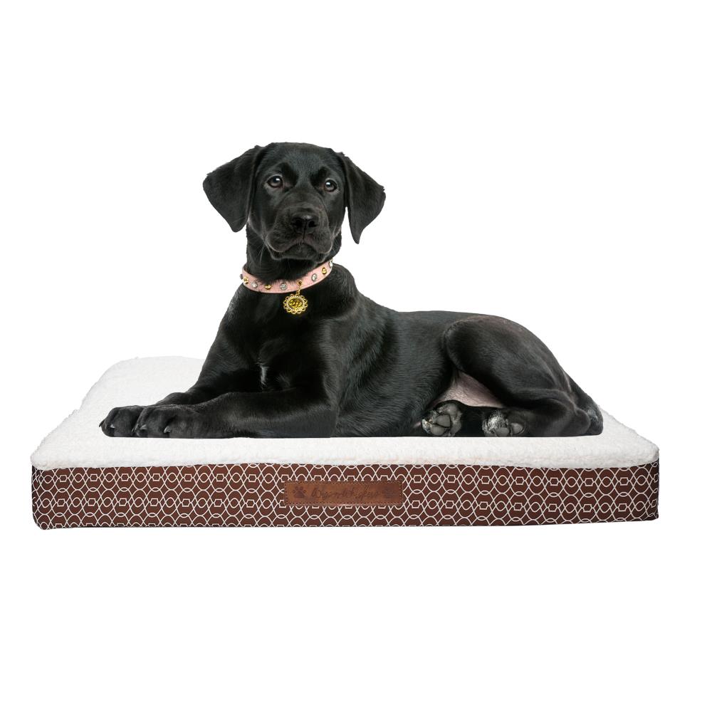 Duck River Textile BOHCO=12 /15886 Rectangular Chocolate Polyester Orthopedic Dog Bed ( Medium )