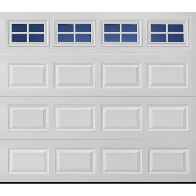 Insulated True White Double Garage Door, Pella Garage Doors Home Depot