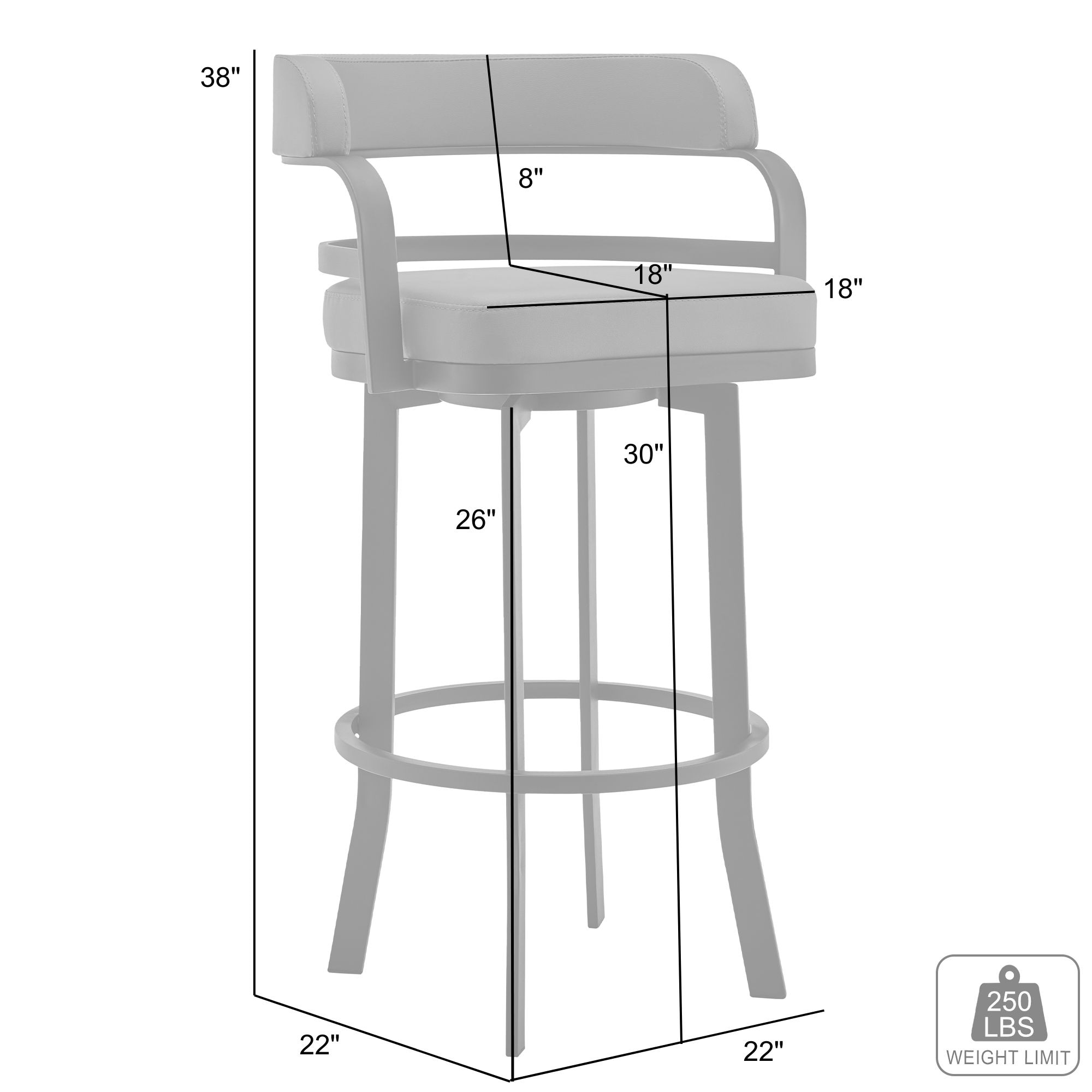 Armen Living LCPRBABLBS26 stools - View #8