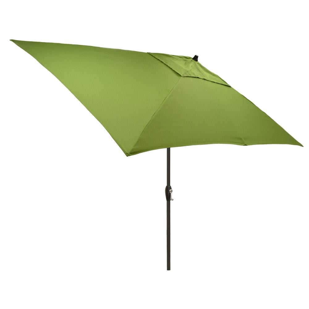 Plantation Patterns 9969-012975BK 6.5-ft Green Push-button Tilt Market Patio Umbrella