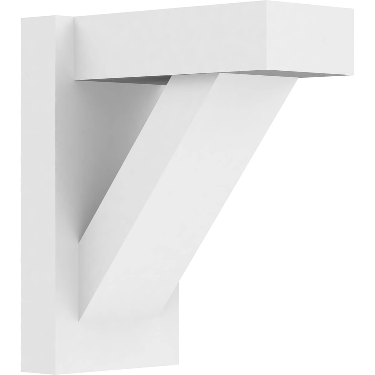 Ekena Millwork OUTP07X12X14TRA05 7-in W X 12-in D X 14-in H Traditional Architectural Grade PVC Outlooker with Block Ends