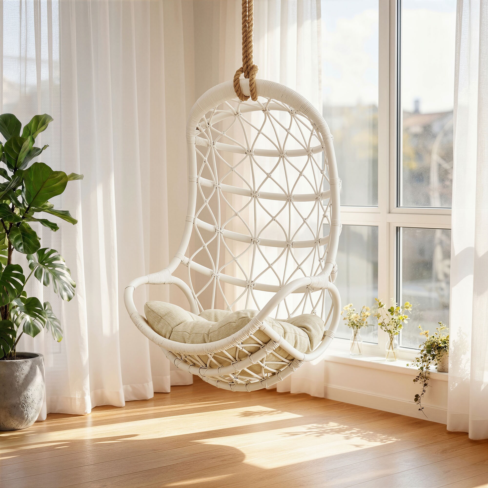 Modway EEI-7902-WHI-LBE Swing-Gliders - View #4