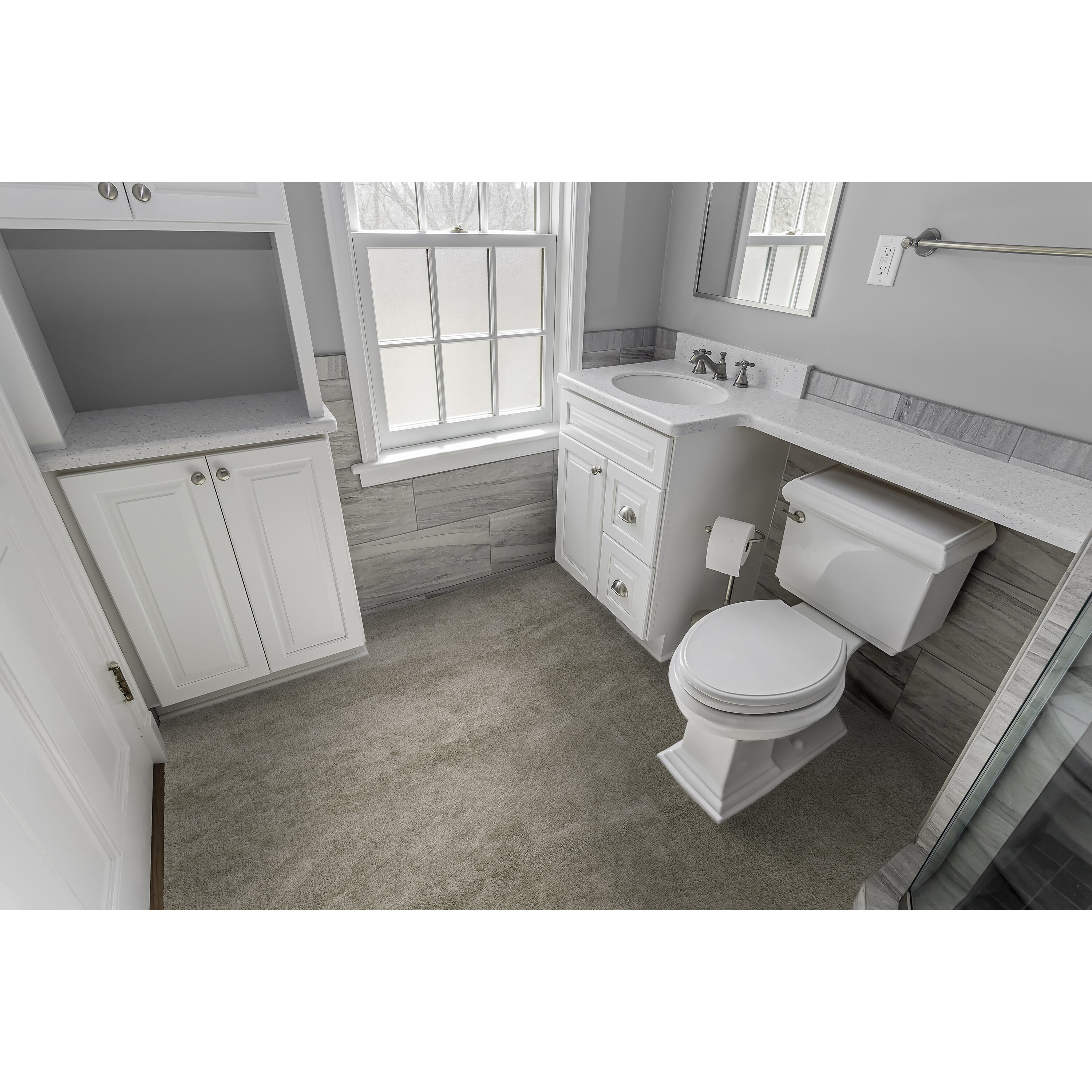 Garland Rug BA220W060096J7 Room Size 60-Inches x 96-Inches Taupe Nylon Bath rug