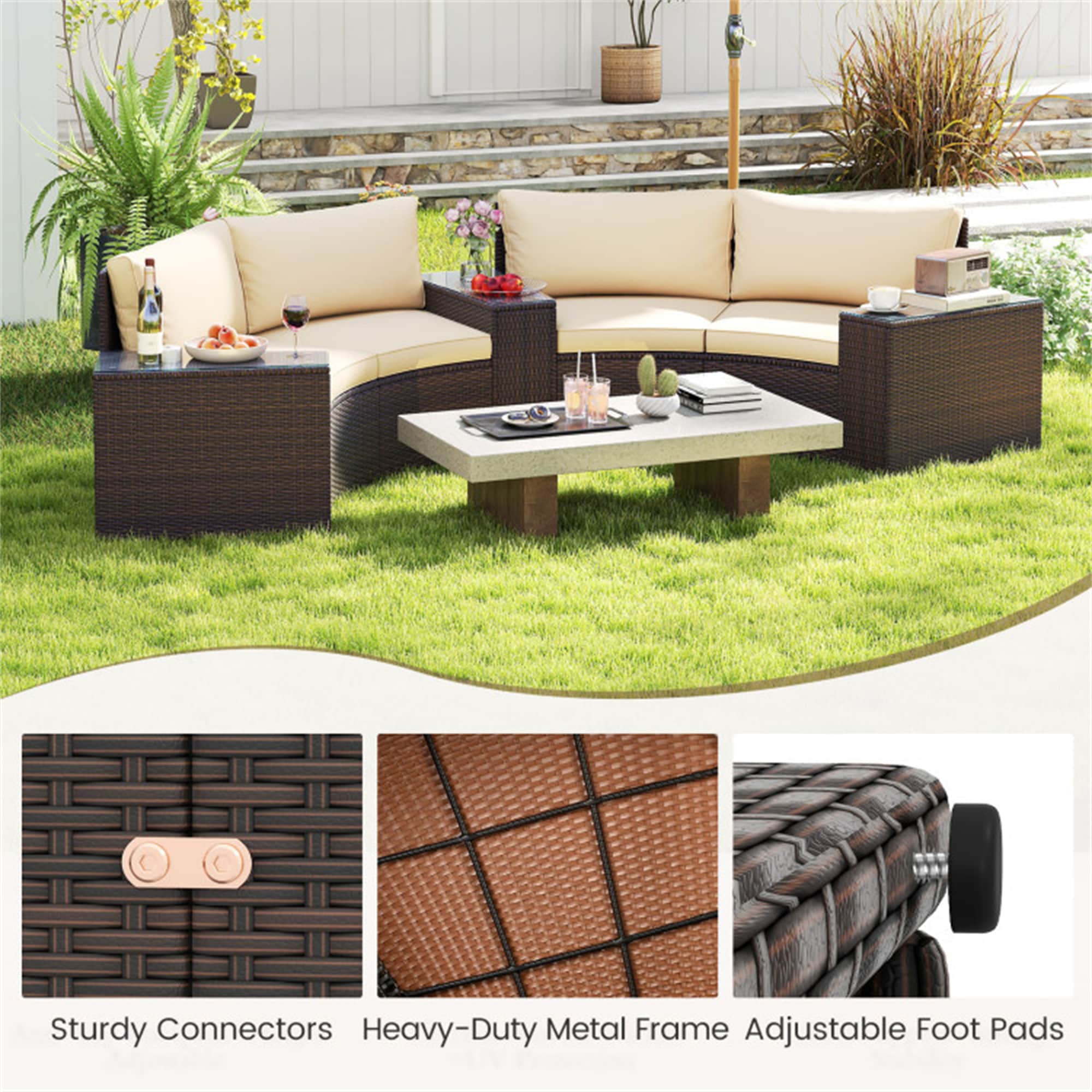 BABOOM BOM-0380BK+-OR Patio-Conversation-Sets - View #5