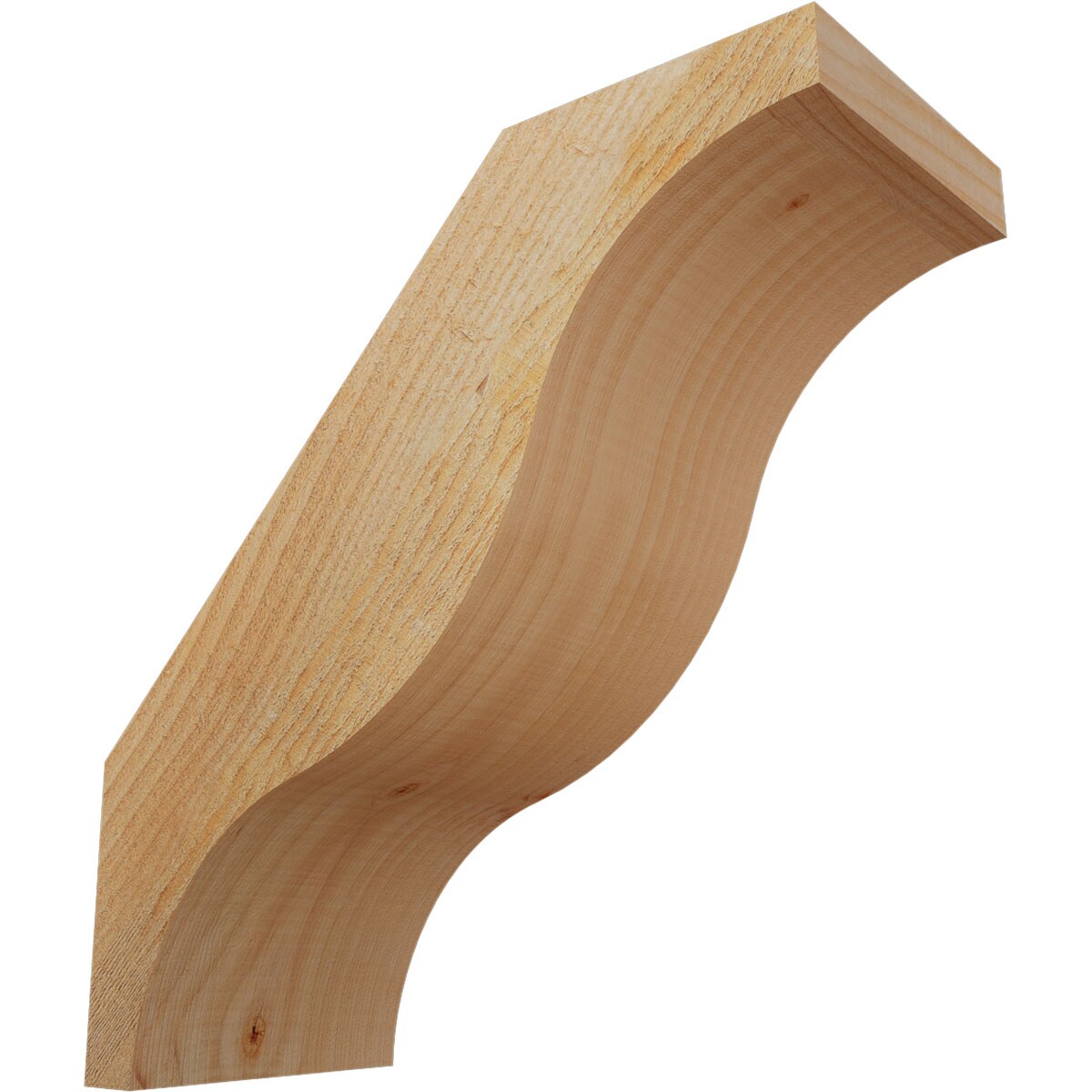 Ekena Millwork BRC06X14X14FST00RDF 6-in x 14-in x 14-in Douglas Fir Unfinished Wood Funston Rough Sawn Knee Brace