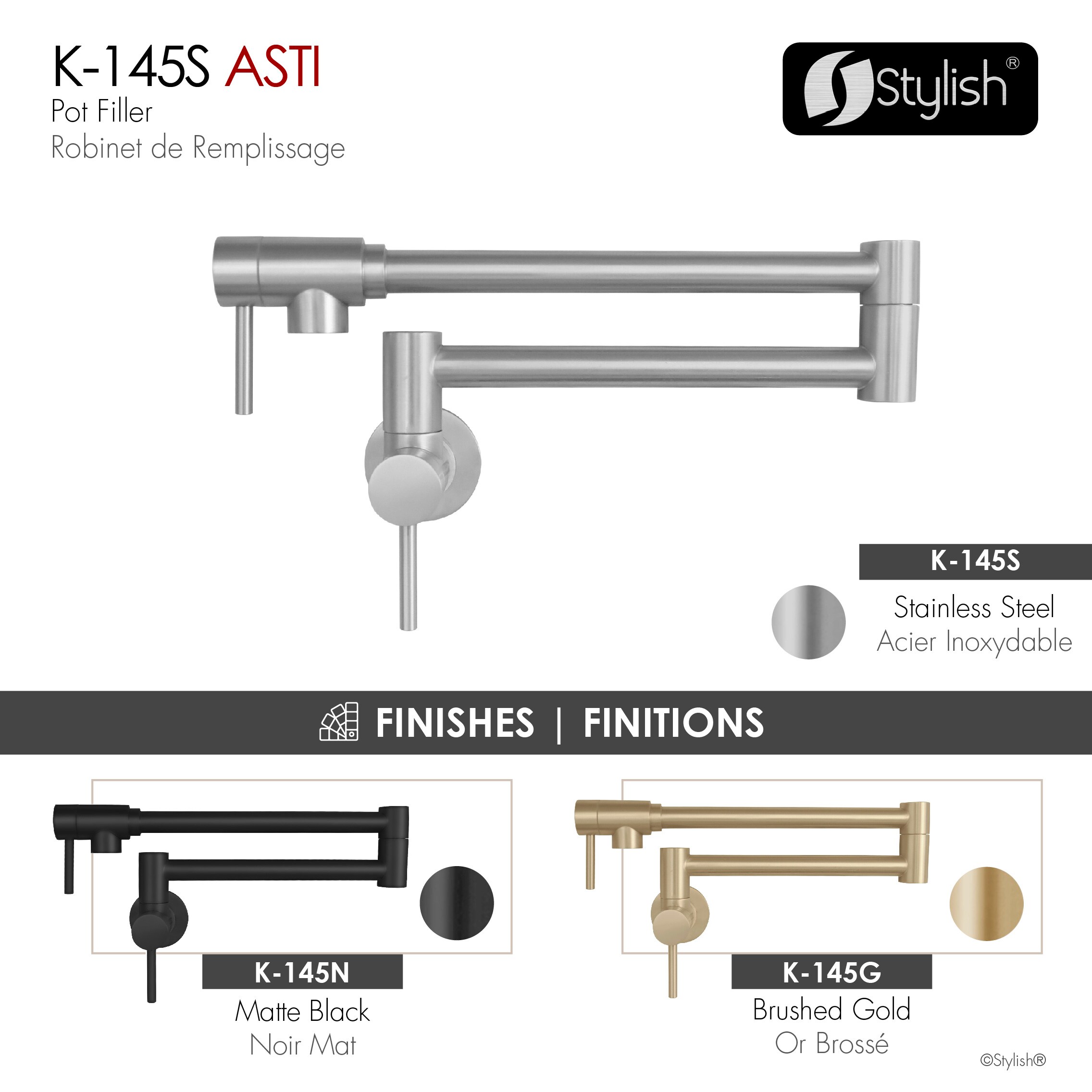 Stylish K-145S Kitchen-Faucets - View #3