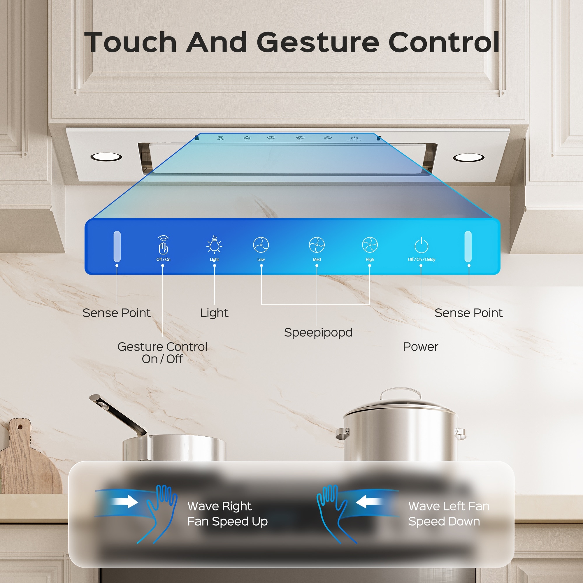 VIKIO B0130W Undercabinet-Range-Hoods - View #6