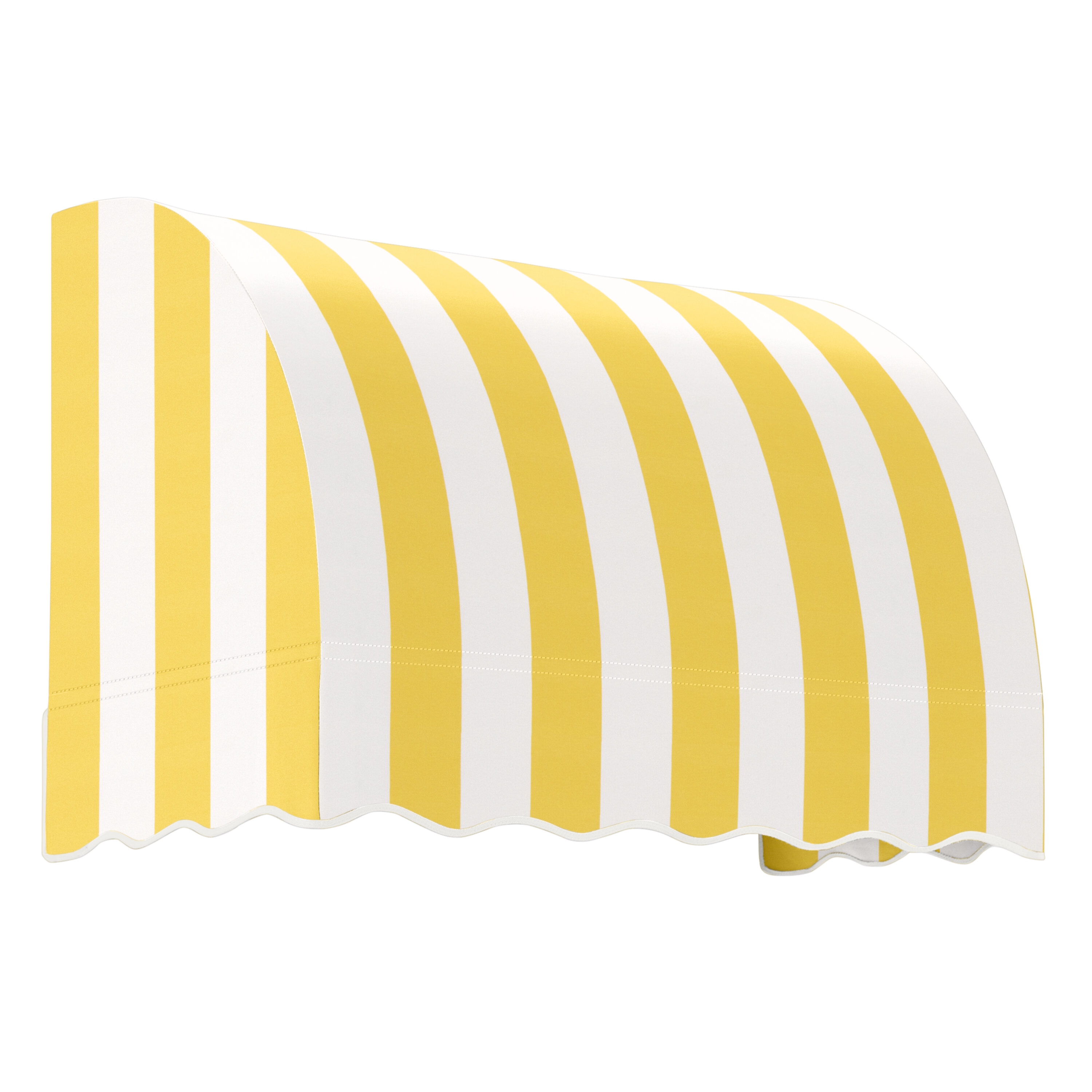 Awntech RS22-L-3YW Savannah 40.5-in Wide x 24-in Projection x 31-in Height Fabric Yellow/White Stripe Striped Fixed Window/Door Awning