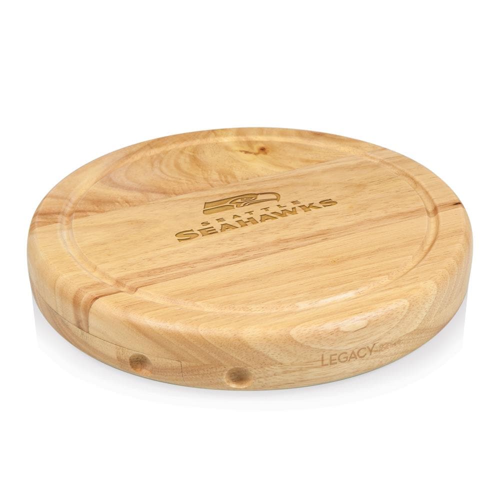 Picnic Time 854-00-505-283-2 Seattle Seahawks 10-in L x 10-in W Wood Cutting Board