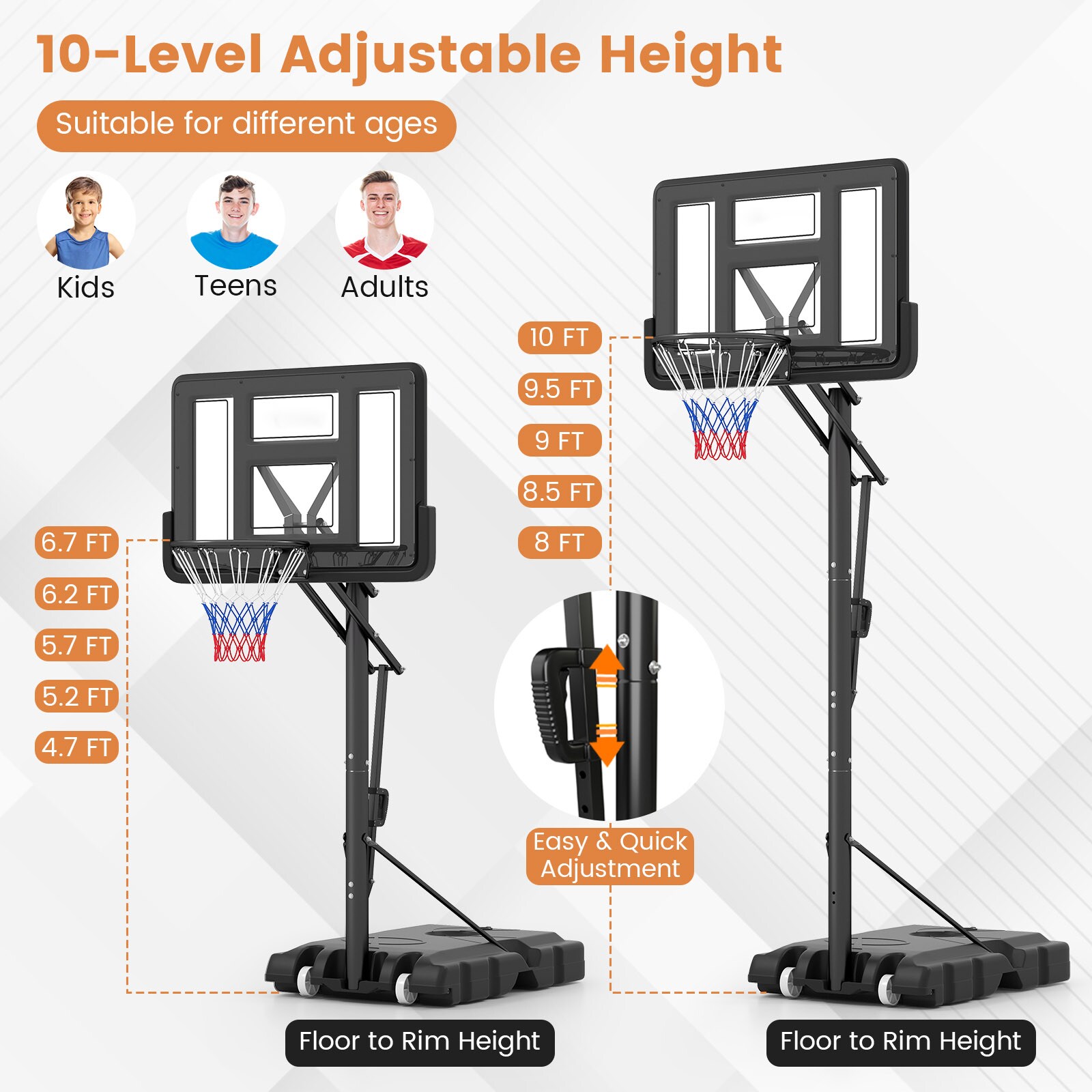 Slickblue D-CO-97873PS Basketball-System - View #4