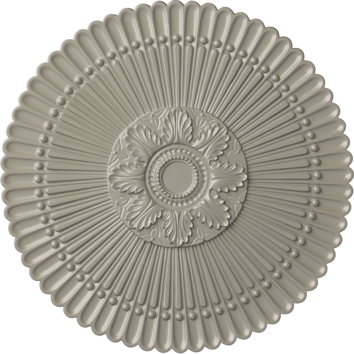 Ekena Millwork CM30NEPWS Nexus 30-in W x 30-in L Painted Pearl White Polyurethane Split Ceiling Medallion