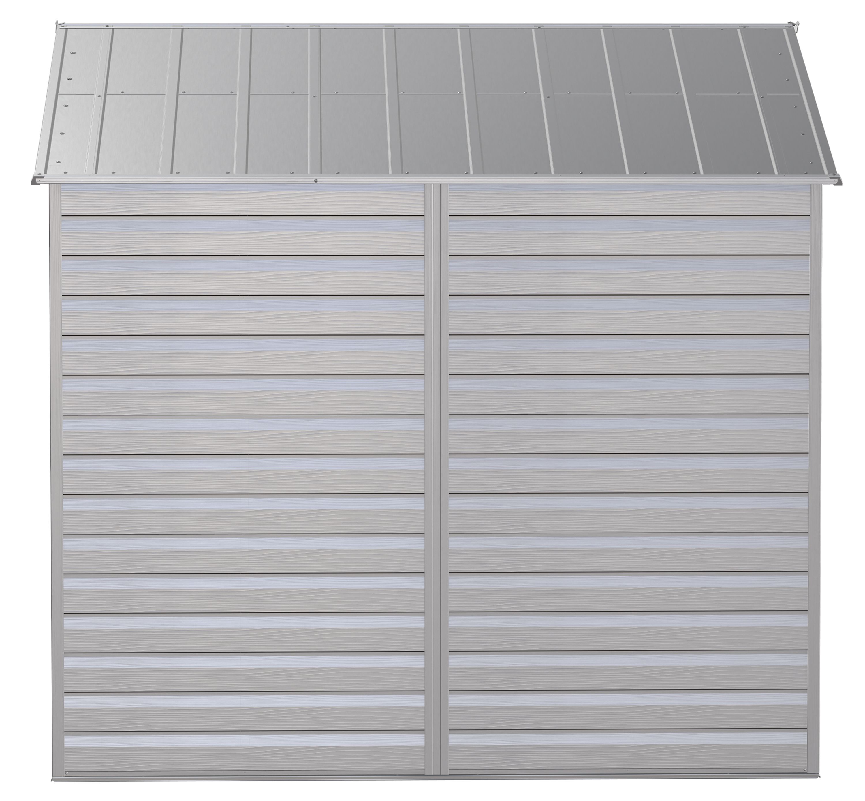 Arrow 8x8 Flute Grey Steel Peak Roof Storage Shed
