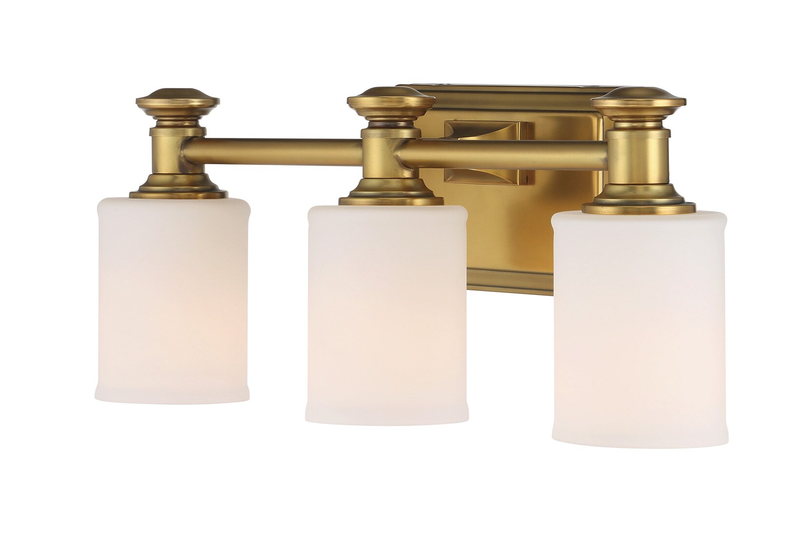 Liberty Gold 19" Cylinder Vanity Light with Etched Opal Glass