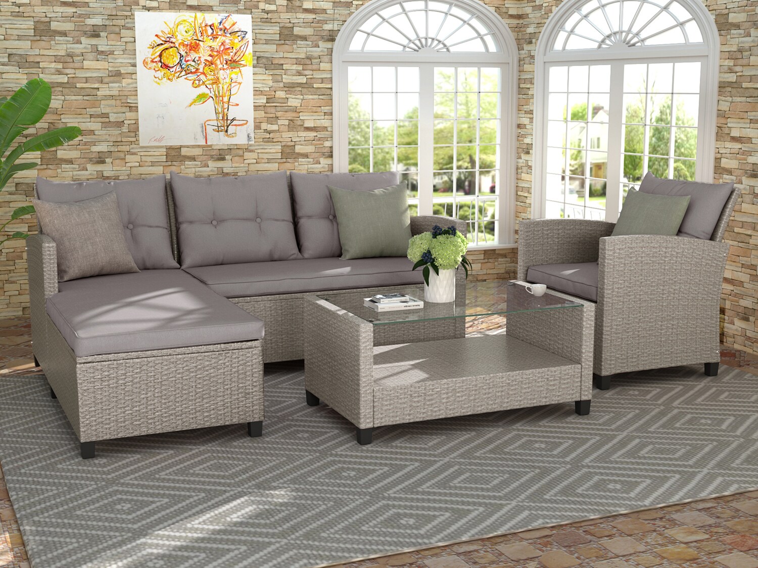 SINOFURN SYA020109GY Patio-Conversation-Sets - View #10