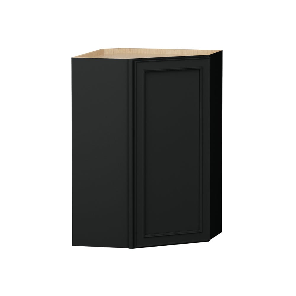 Shenandoah Irvington 24-in W x 36-in H x 12-in D Black Painted Diagonal Wall Fully Assembled Cabinet Recessed Panel Miter