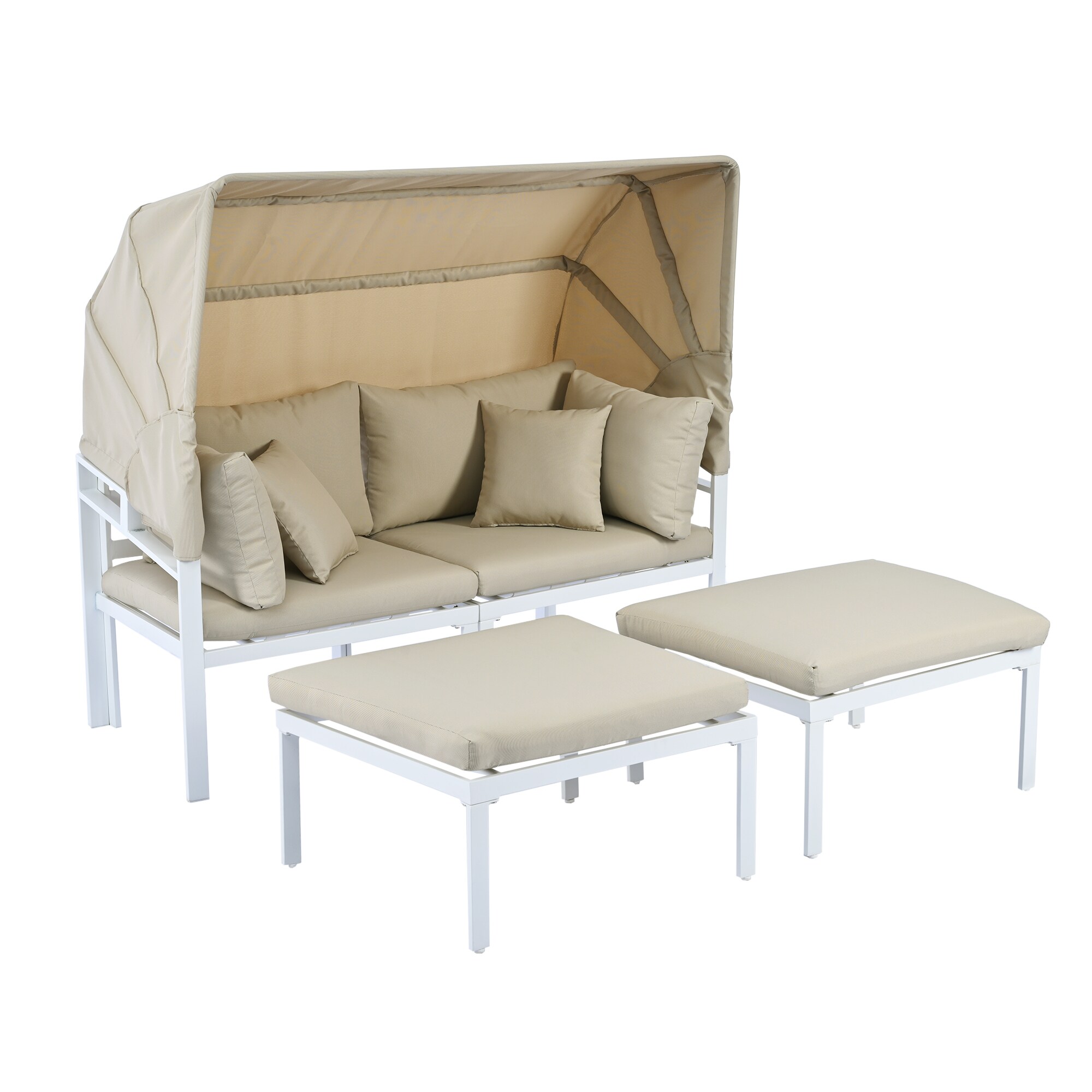 Direct Wicker DWL-25AAA-BE Patio-Sofas-Daybeds - View #3