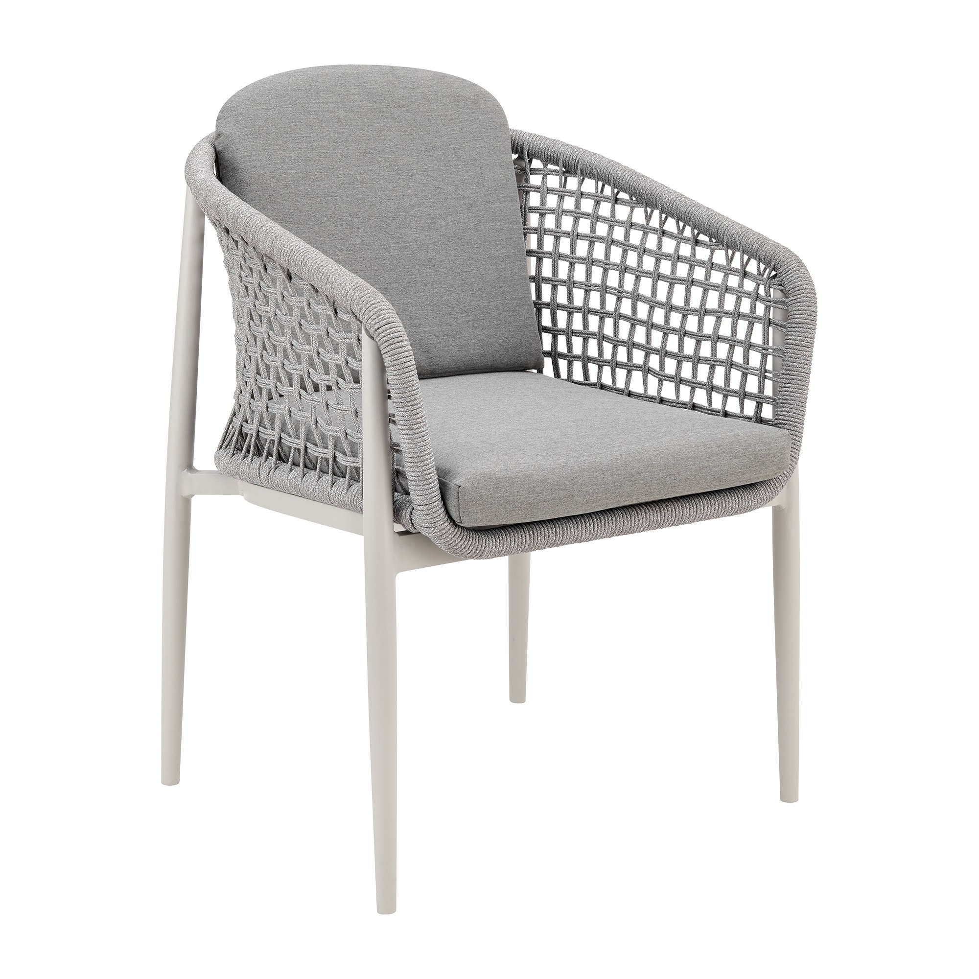 Rhodes Light Gray Aluminum 7-Piece Outdoor Dining Set