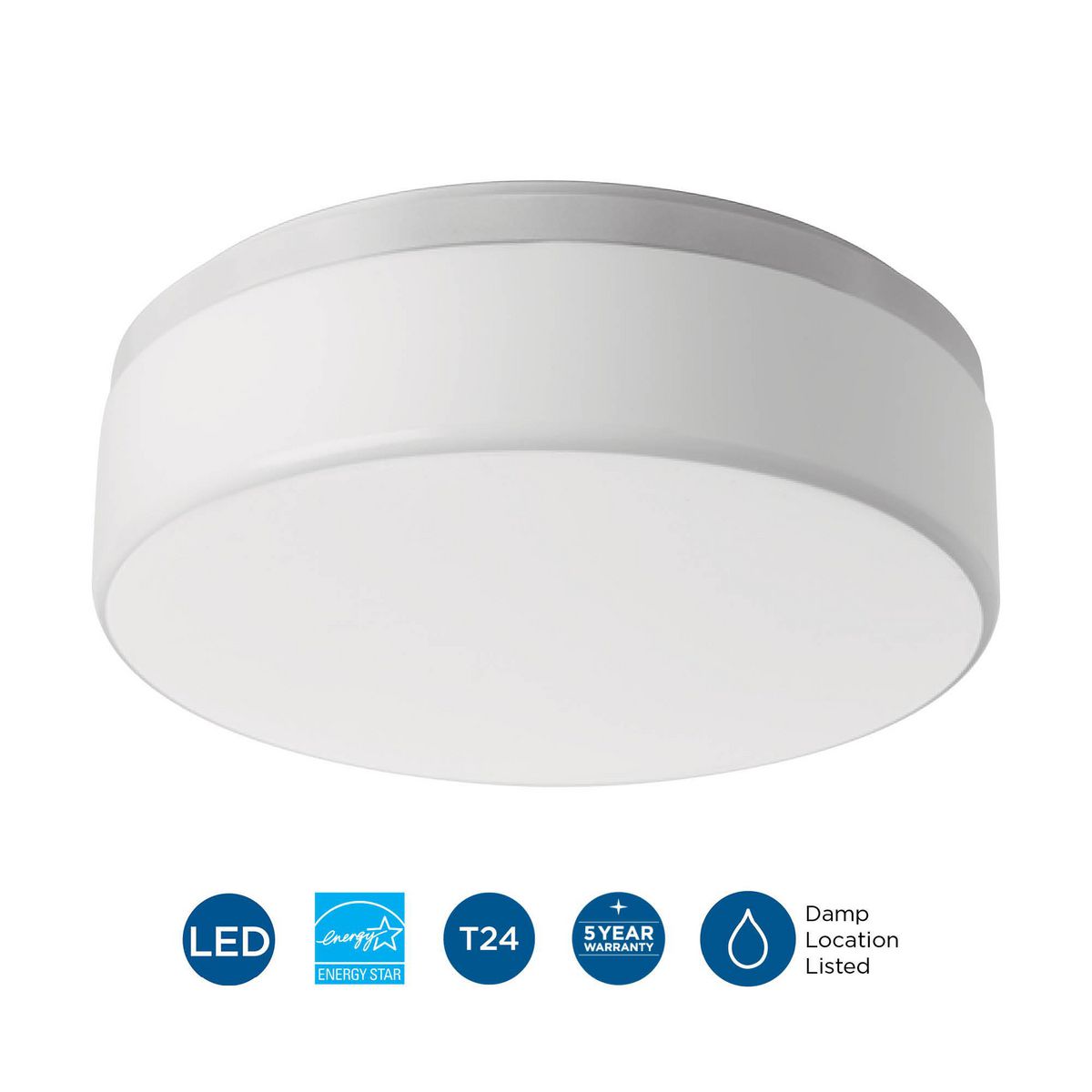Maier 14" Brushed Nickel LED Flush Mount with Opal Acrylic Shade