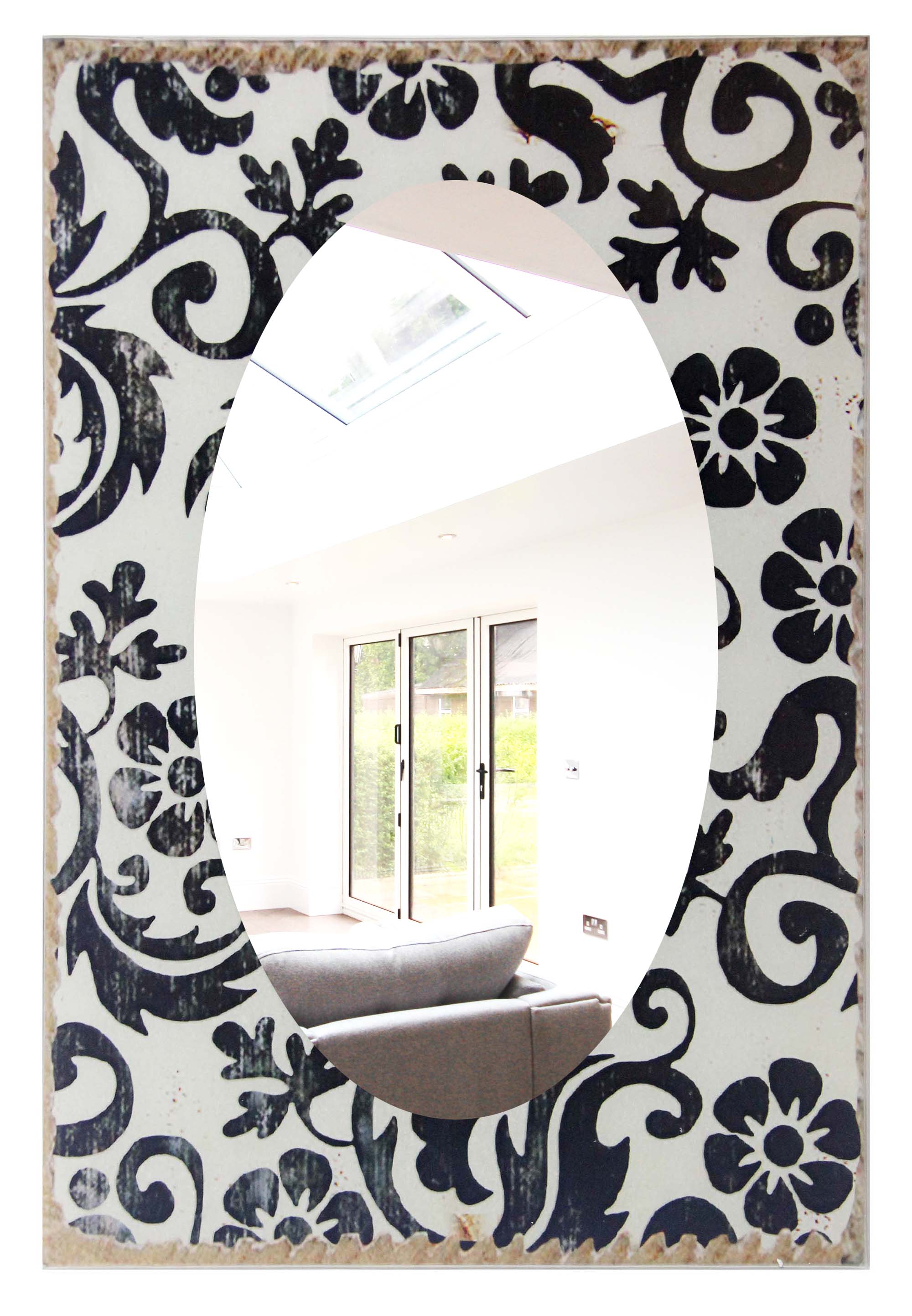 Elegant Frameless Rectangular Wall Mirror with Polished Edge, 23.5-inch