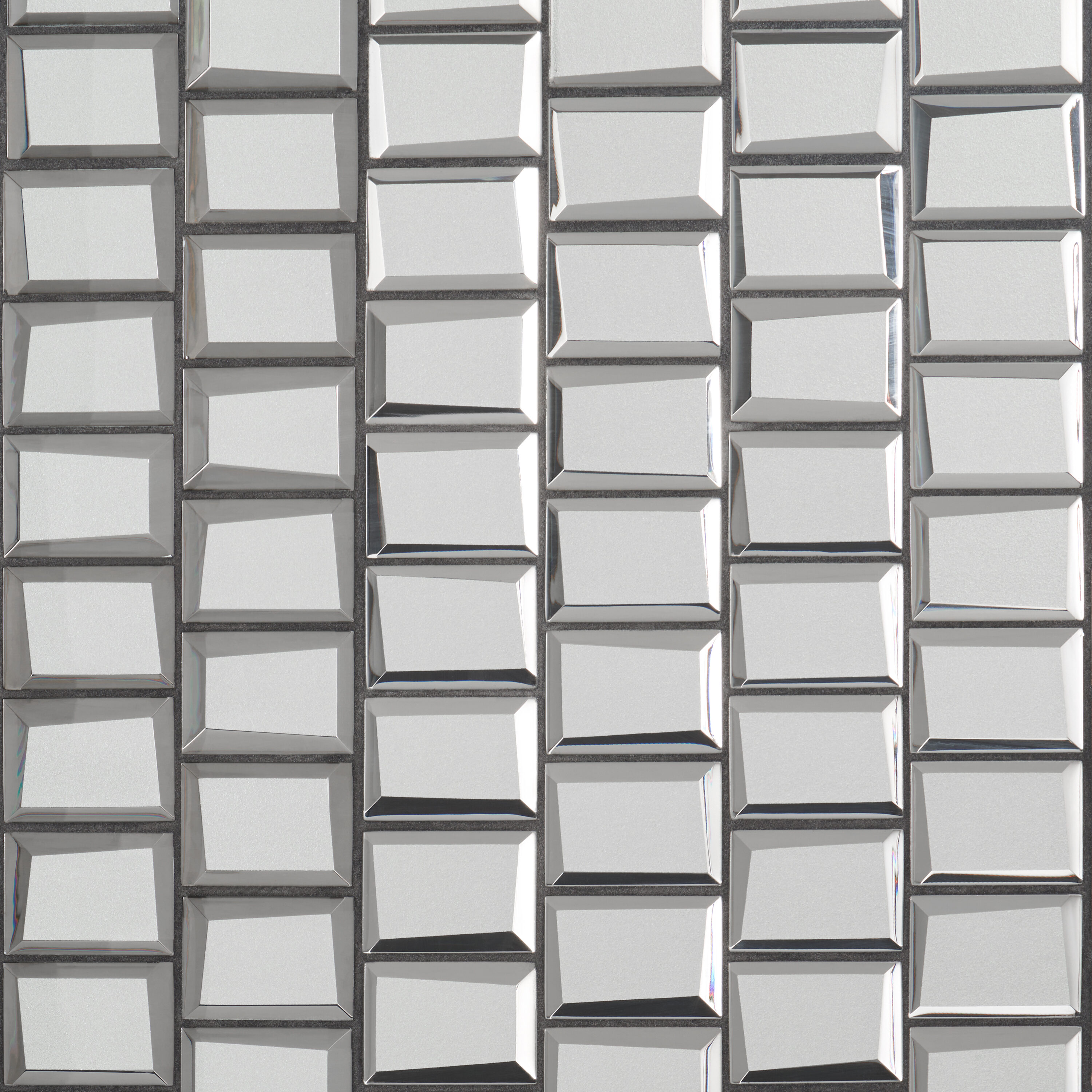 Artmore Tile EXT3RD108692 Kaur Silver 11-in x 12-in Polished Glass Patterned Mosaic Wall Tile ( 0.88-sq ft Piece )