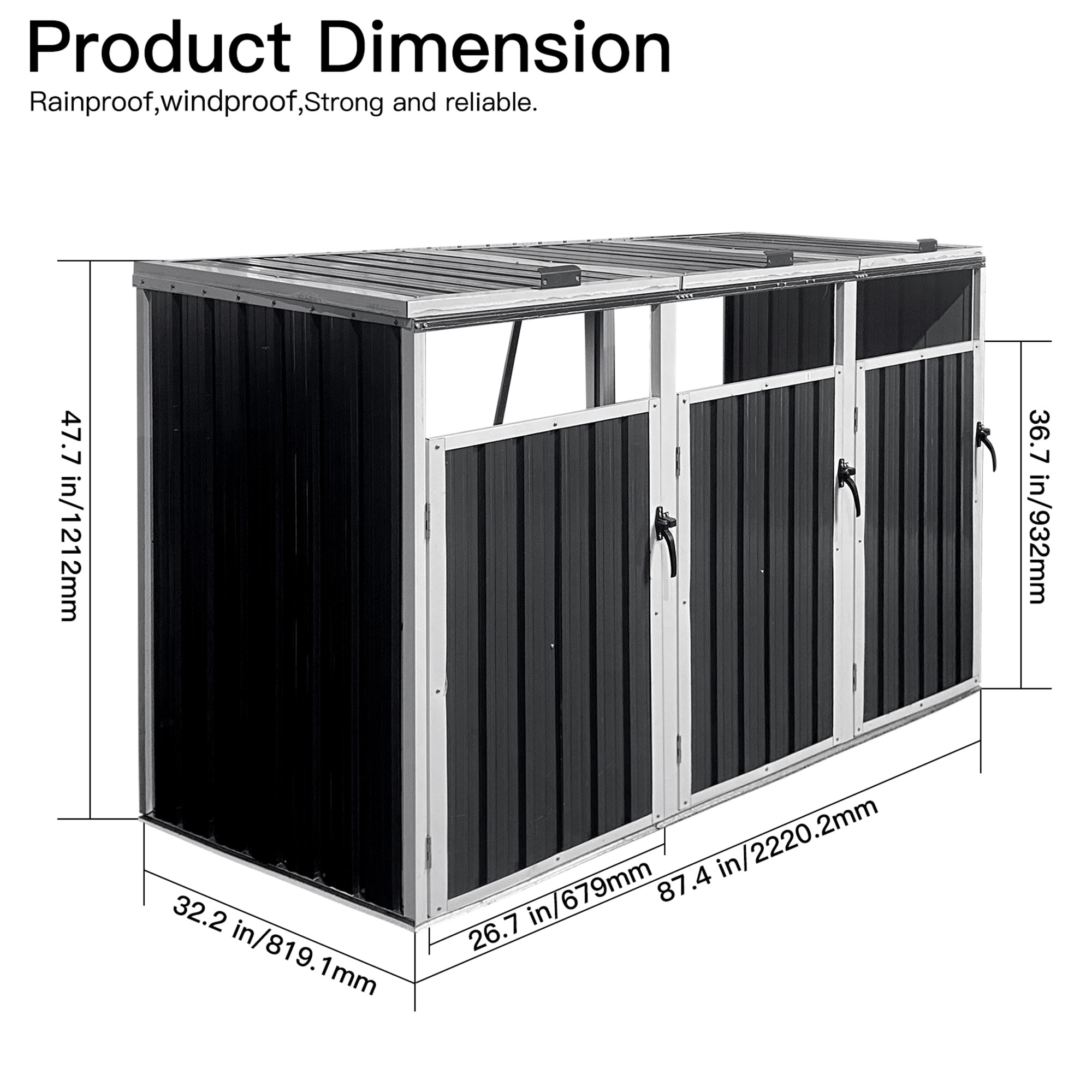 BABOOM BOM-230164-OR Metal-Storage-Buildings-Sheds - View #3