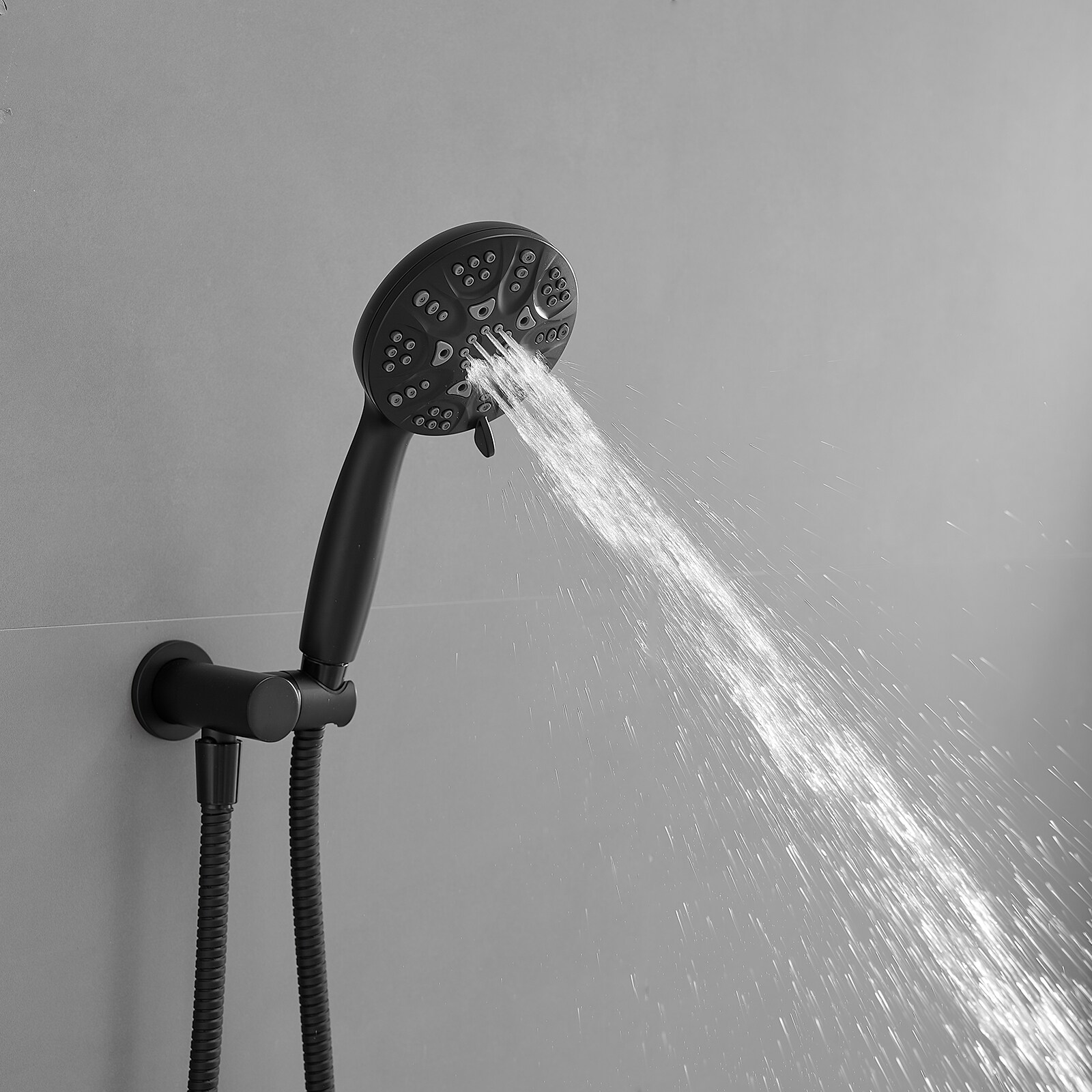 Matte Black Dual Function Rain Shower Faucet with Handheld