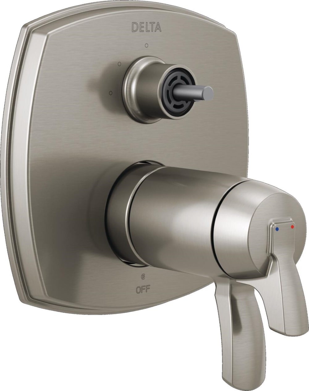 Delta T27T876-SS-PR-LHP Lumicoat Stainless 6.38-Inches Universal Bathtub/Shower Thermostatic trim 0.5-Inches -ID