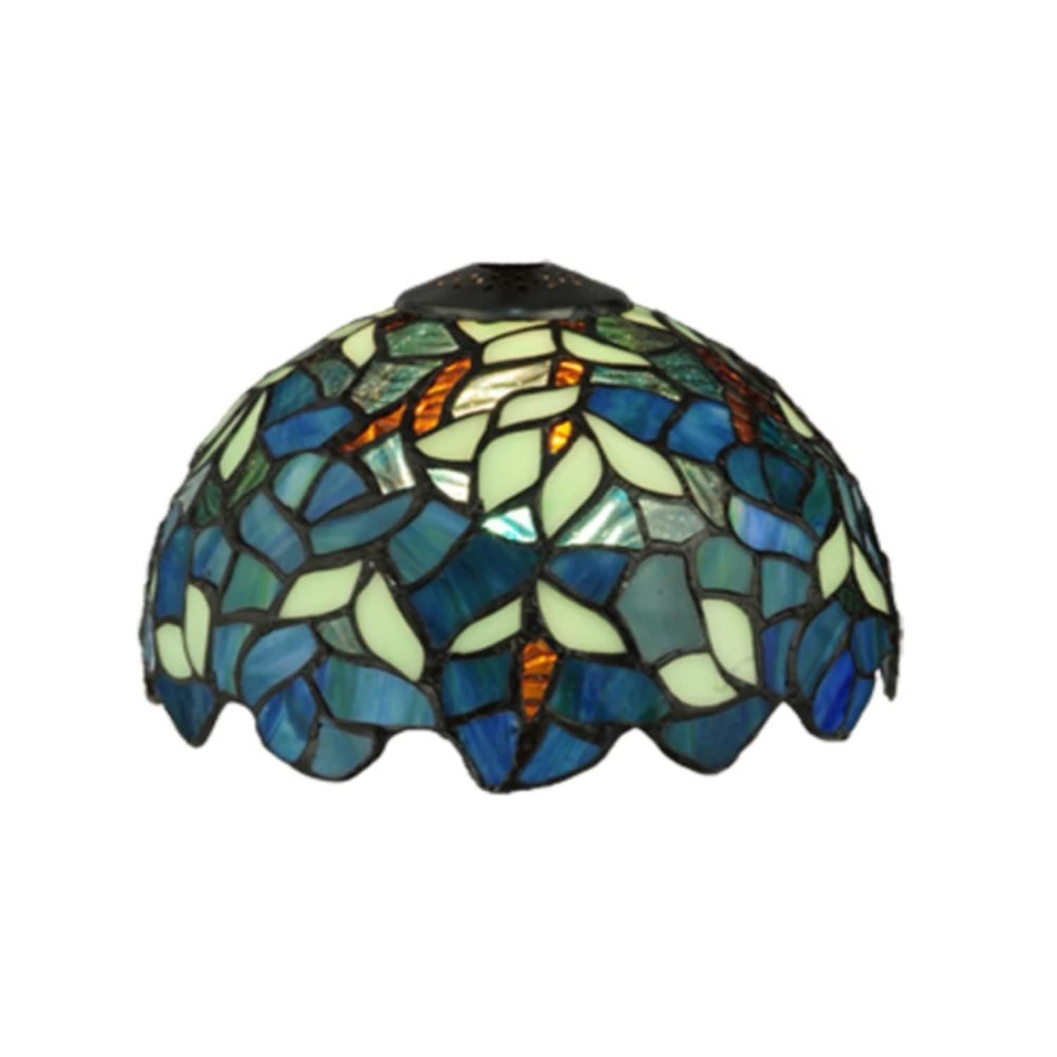 Meyda Tiffany Lighting 5-in x 8-in Multi Color Glass Bell Lamp Shade in ...