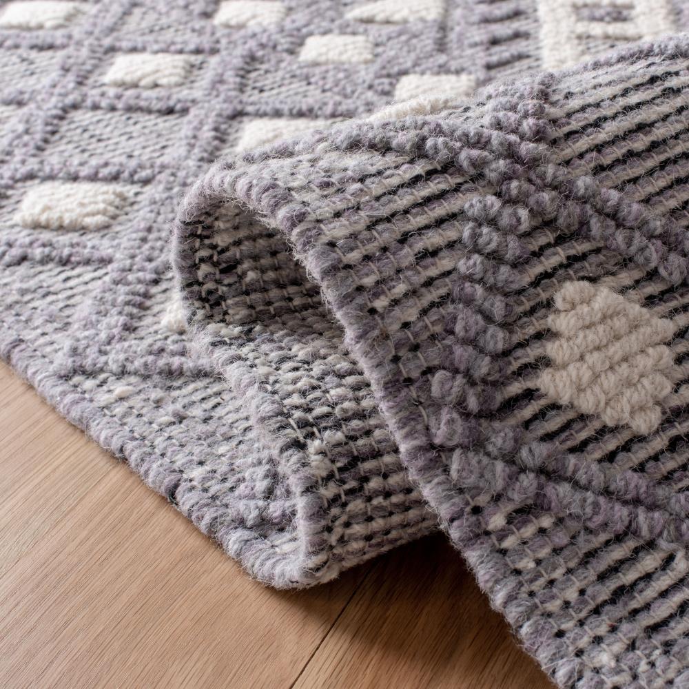 Safavieh Natura Cream and Purple Hand-Tufted 6' x 9' Wool Rug