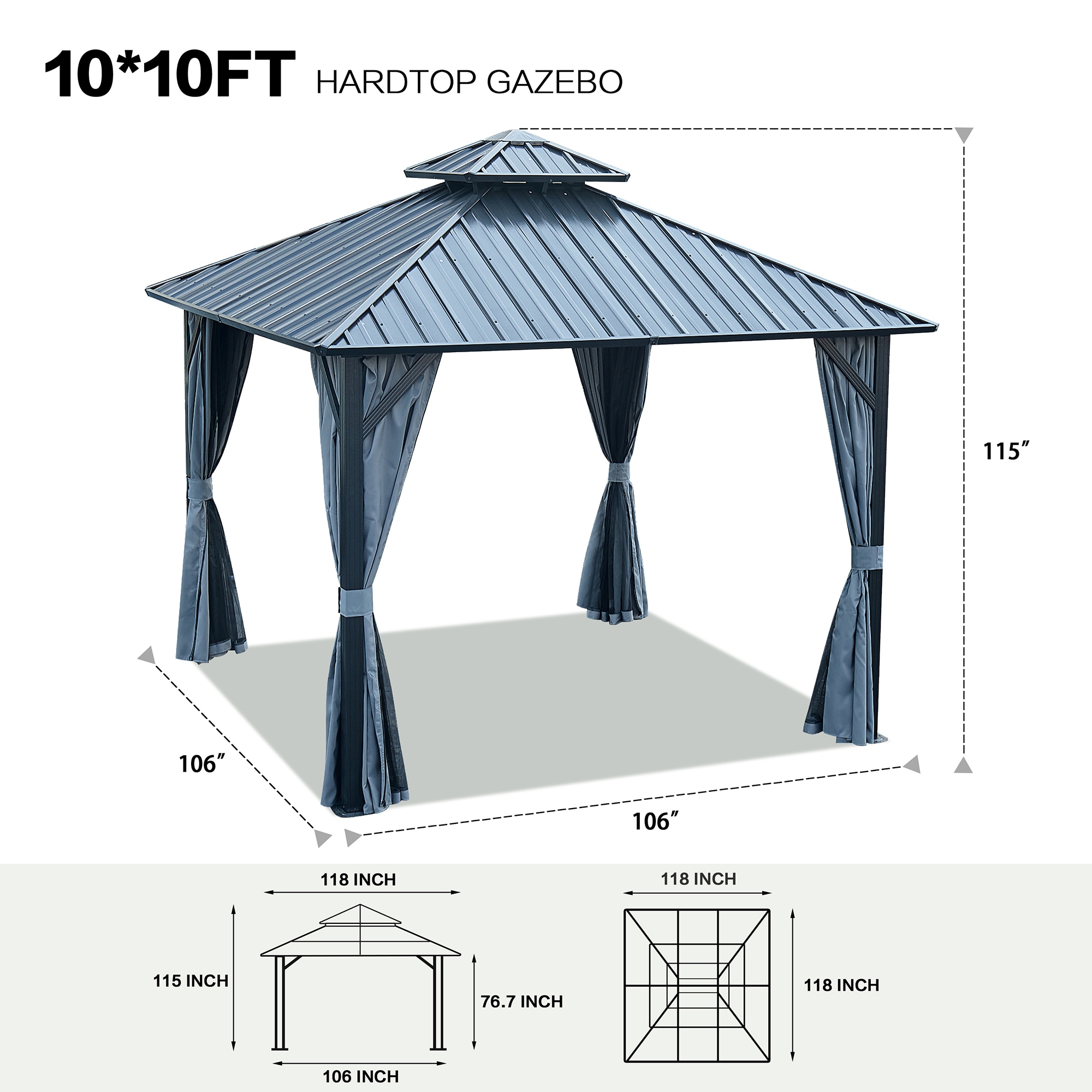 Bybafun YE3500009 Wood-Resin-Gazebos - View #12