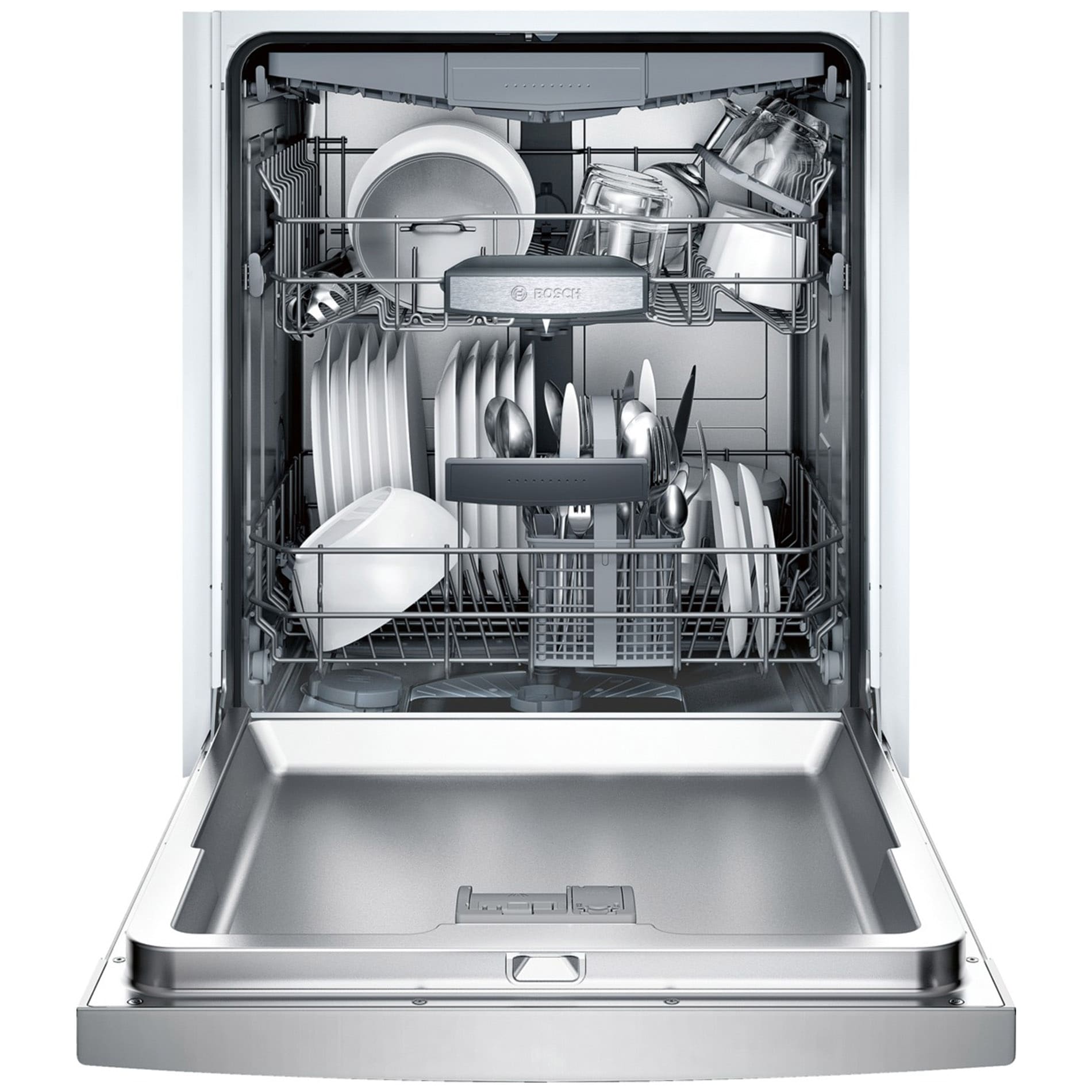 Bosch 800 Series 44-Decibel Built-In Dishwasher (Stainle in the Built ...