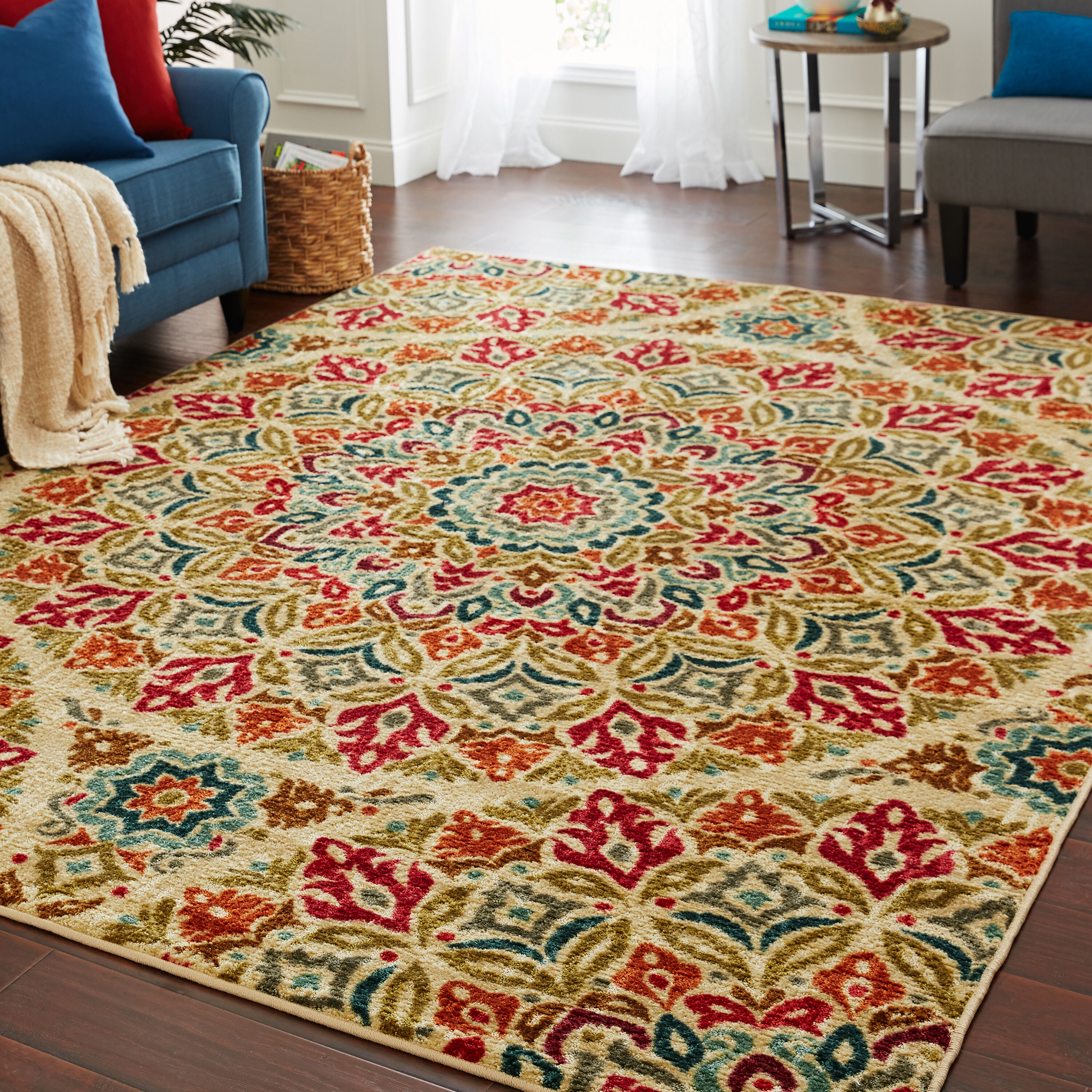 Mohawk Home Strata 7 X 10 (ft) Indoor Floral/Botanical Area Rug at ...