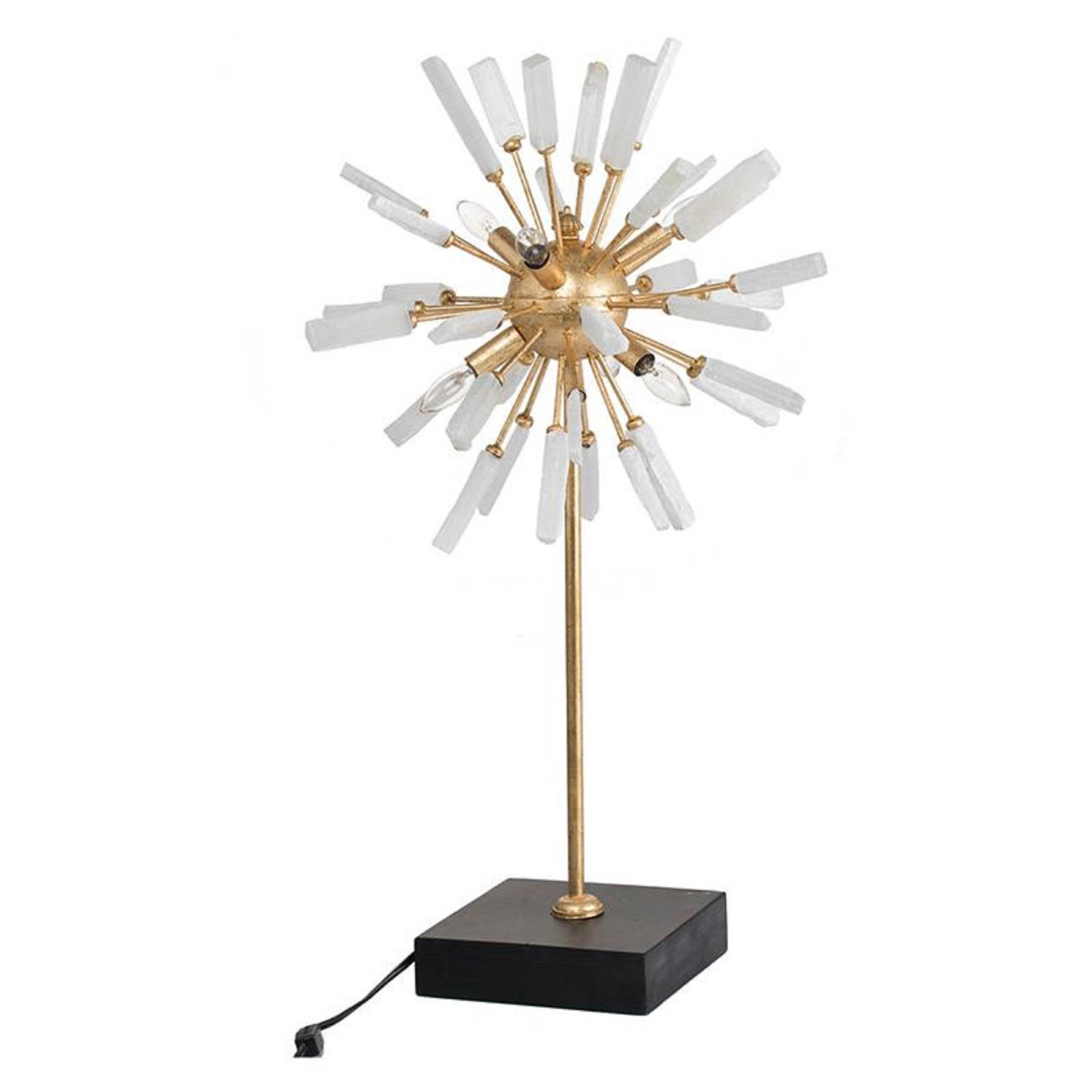 A&B Home 43590 A and B Home 29.1 in H Florrie Gold Iron/Stone Indoor Table Lamp for Nightstand, Dresser, Living Room, Bedroom, Kids Room