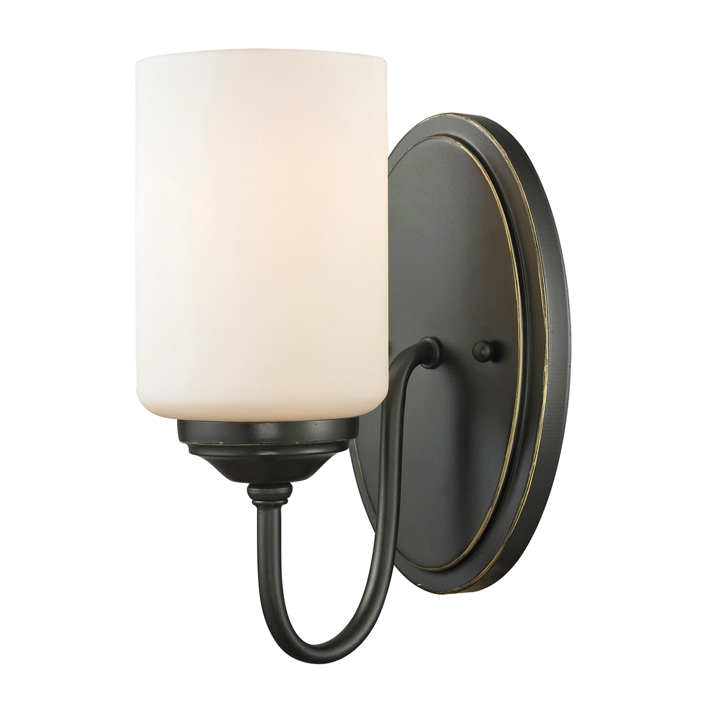 Z-Lite 414-1S Cardinal 5-in W 1-Light Olde Bronze Transitional Wall Sconce
