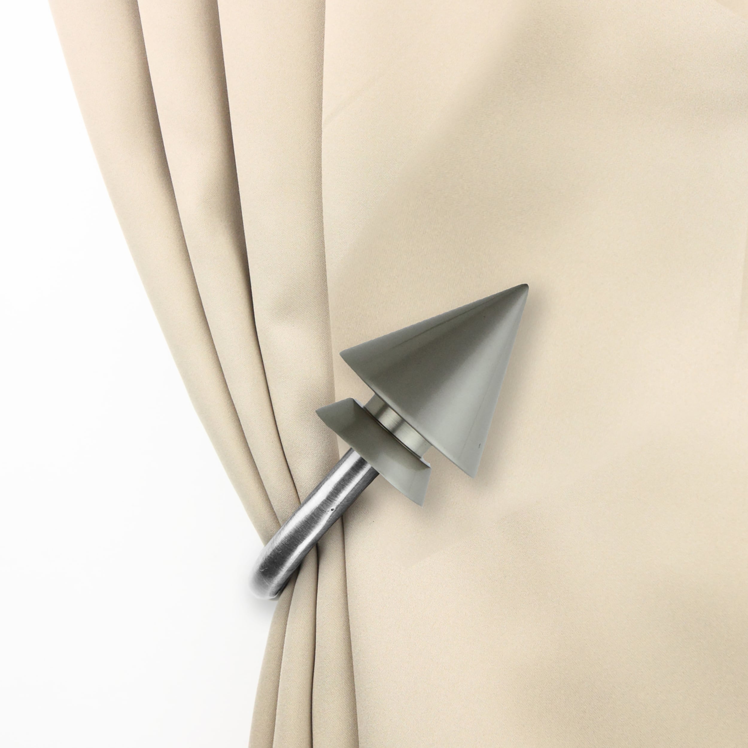 Hart & Harlow L-4865-035 5.75-Inches Satin Nickel Curtain Holdbacks