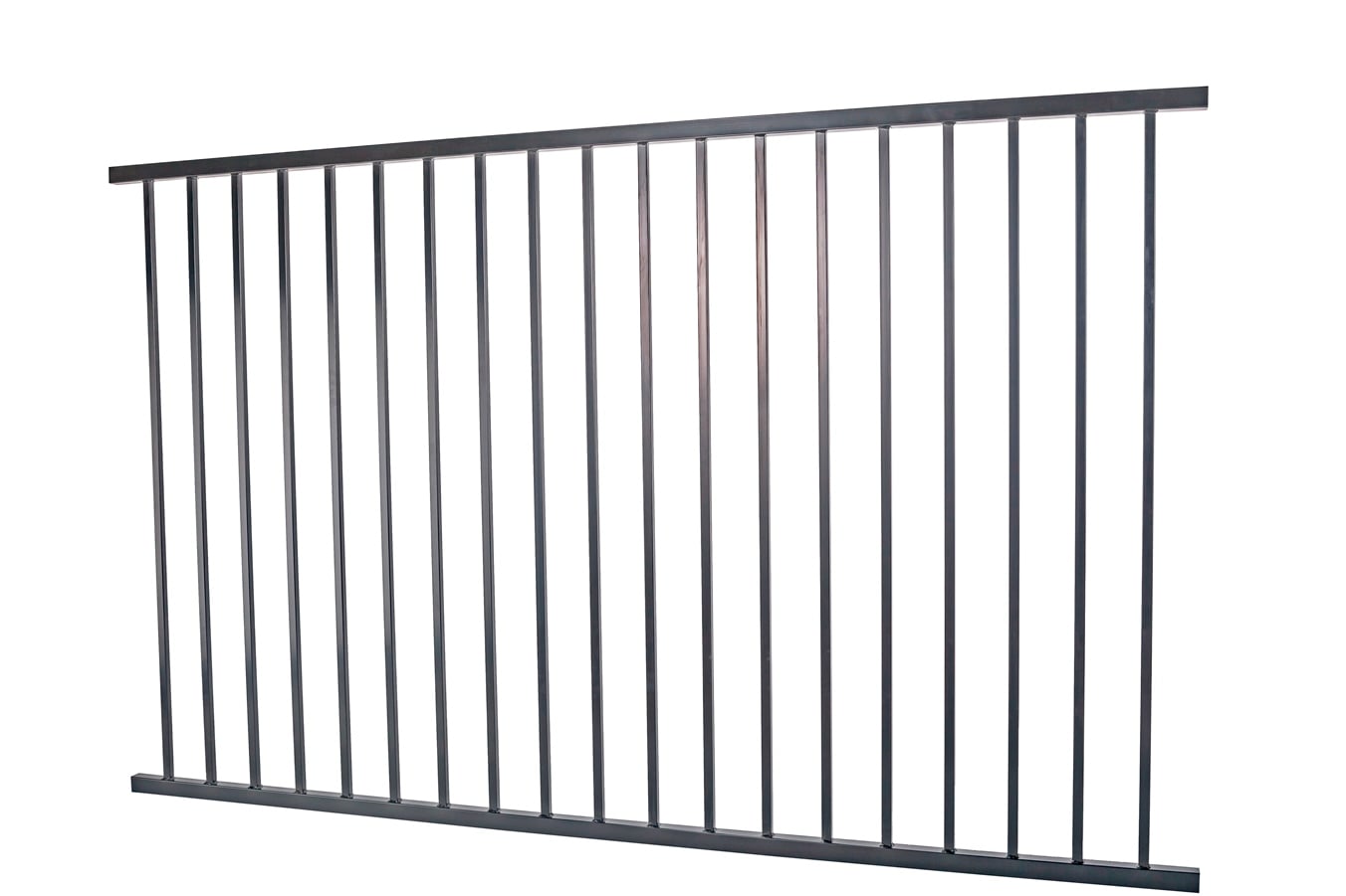 Merchants Metals 58281336 Monroe Commercial Grade 5-ft H x 8-ft W Black Steel Security and yard Fence panel